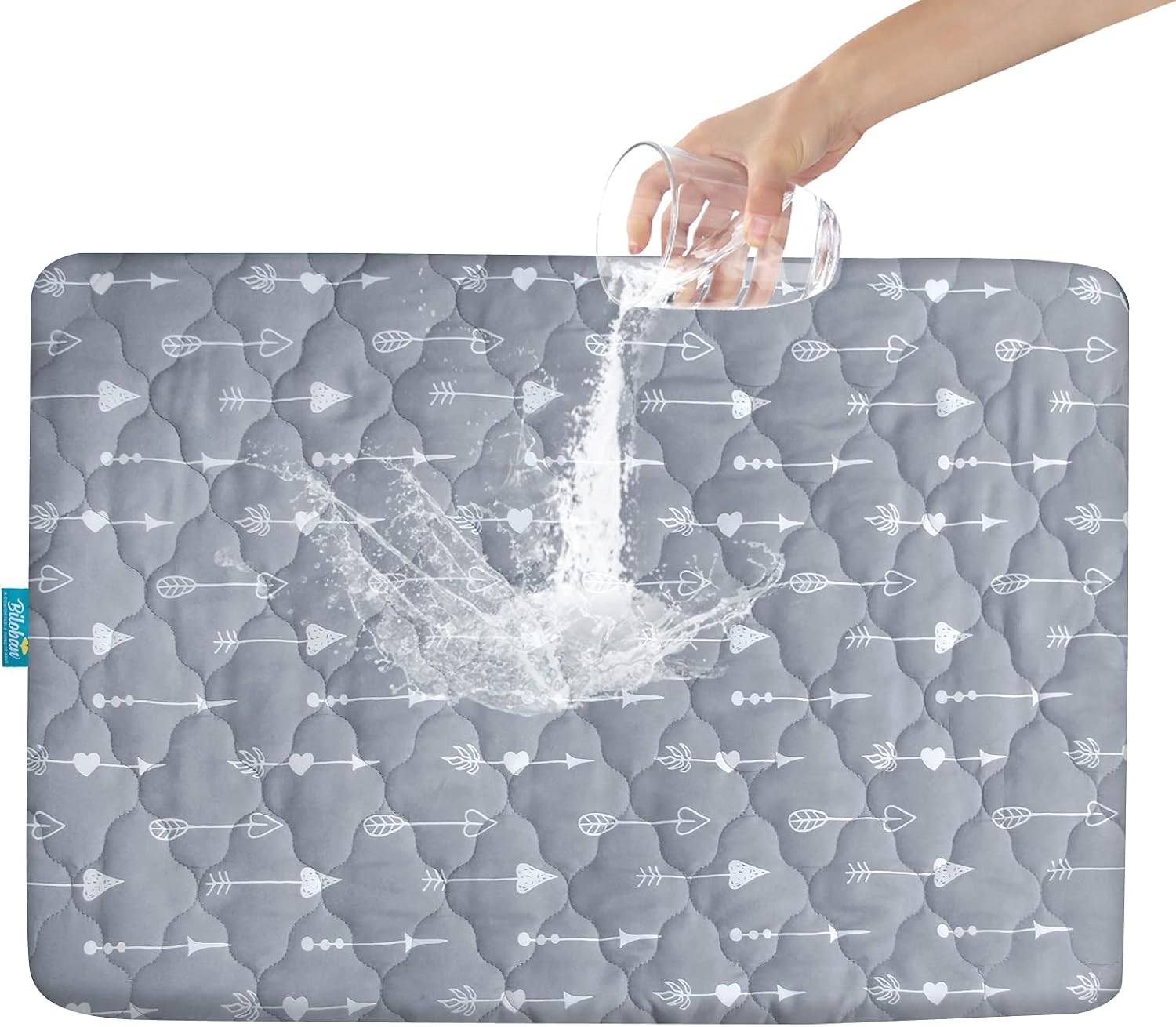Detalle 2 de SPRINGSPIRIT Waterproof Travel Cot Mattress Protector for 95x65cm Cots