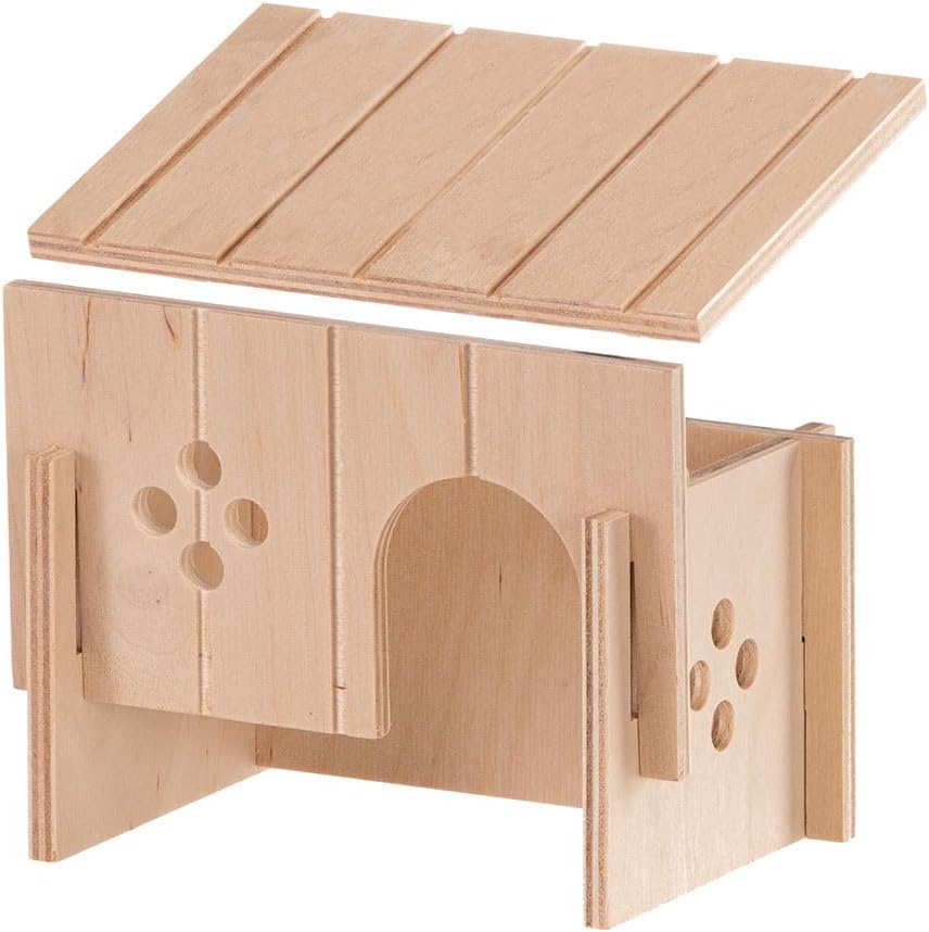 Detalle 2 de Ferplast Casetta per Criceti, Gerbilli e Topolini SIN 4642 in legno FSC®, ventilata e montaggio senza attrezzi