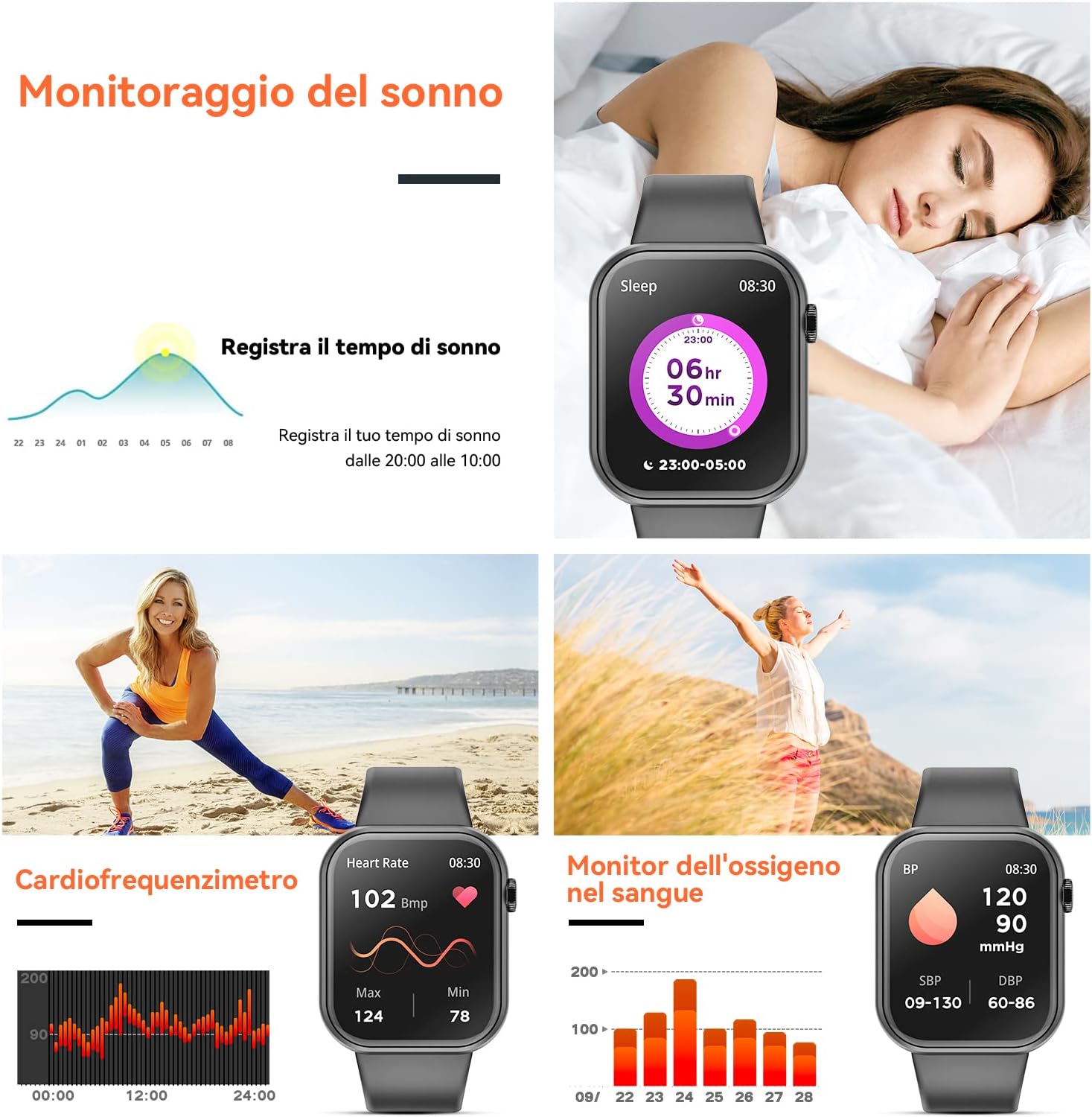 Thumbnail 3 de Hwagol Smartwatch Uomo Donna 1.85'': Chiamate Bluetooth, 140+ modalità sportive e monitoraggio salute