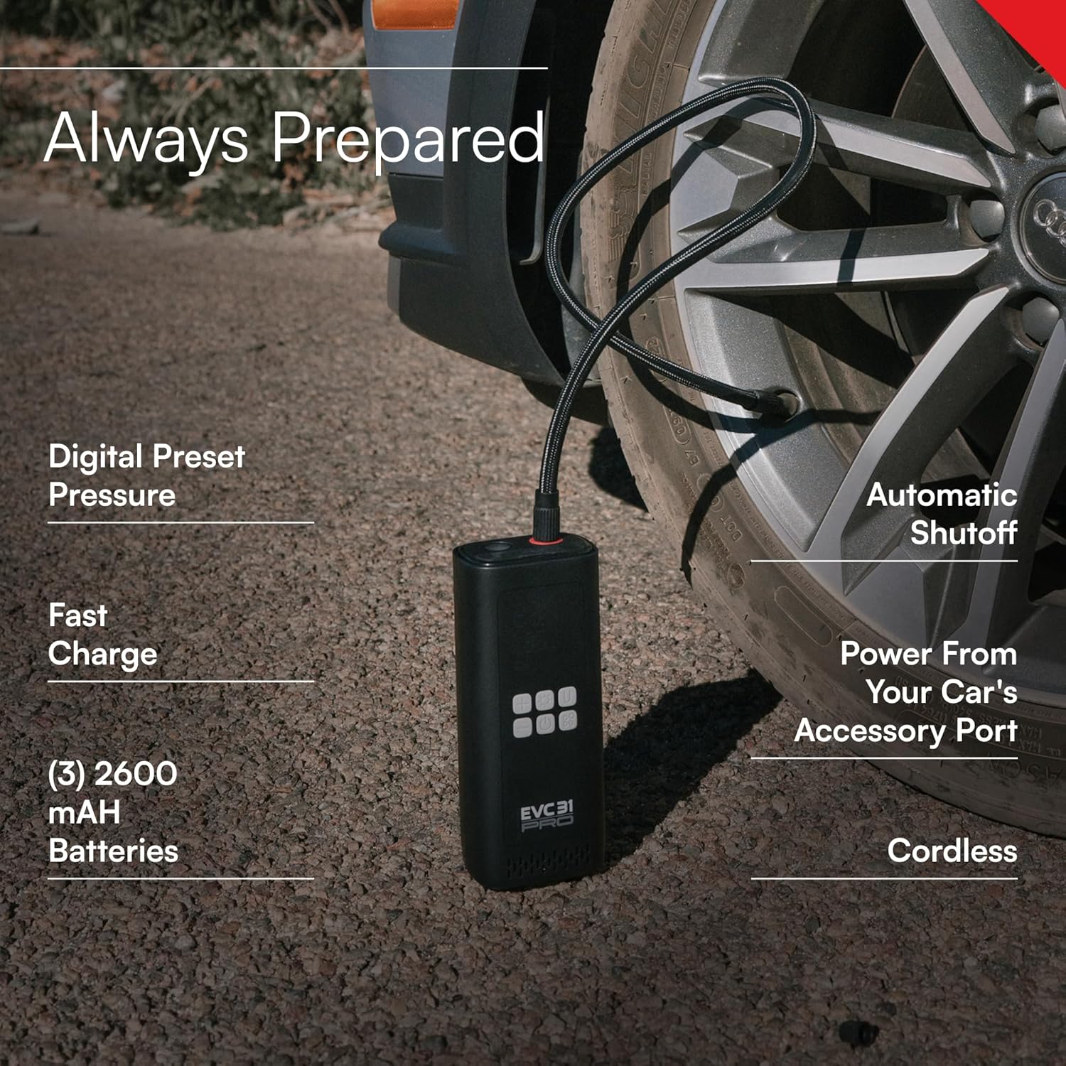 Detalle de Viair Every Vehicle Carry EVC31 PRO — Rechargeable Portable Tire Inflator