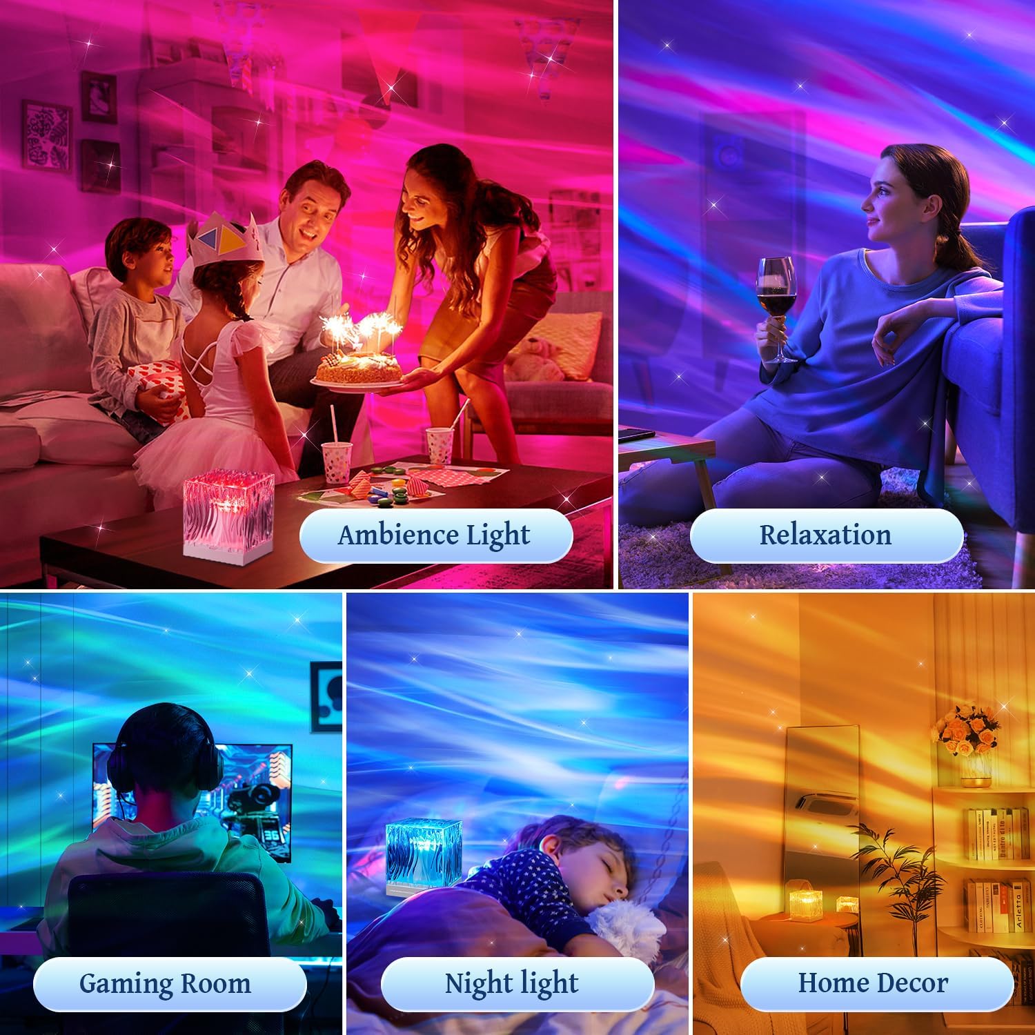 Thumbnail 5 de Galaxy Projector Northern Lights 18‑colour