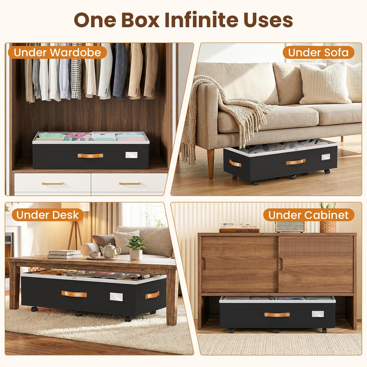 Thumbnail 6 de Budding Joy Under-Bed Storage Bins, 80L