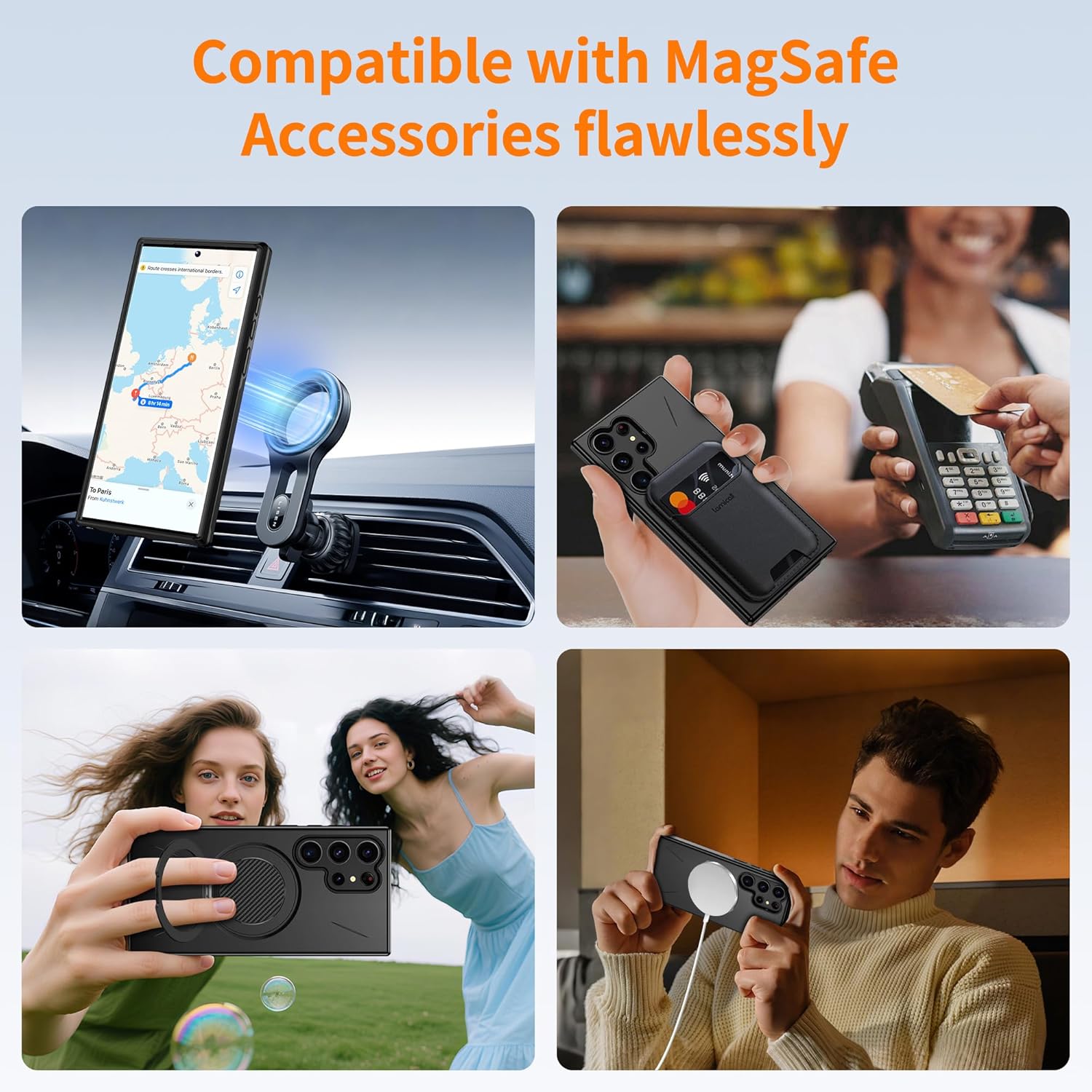 Thumbnail 6 de Gritup Case for Samsung Galaxy S22 Ultra / S23 Ultra with MagSafe Compatibility and Dual Screen Protectors