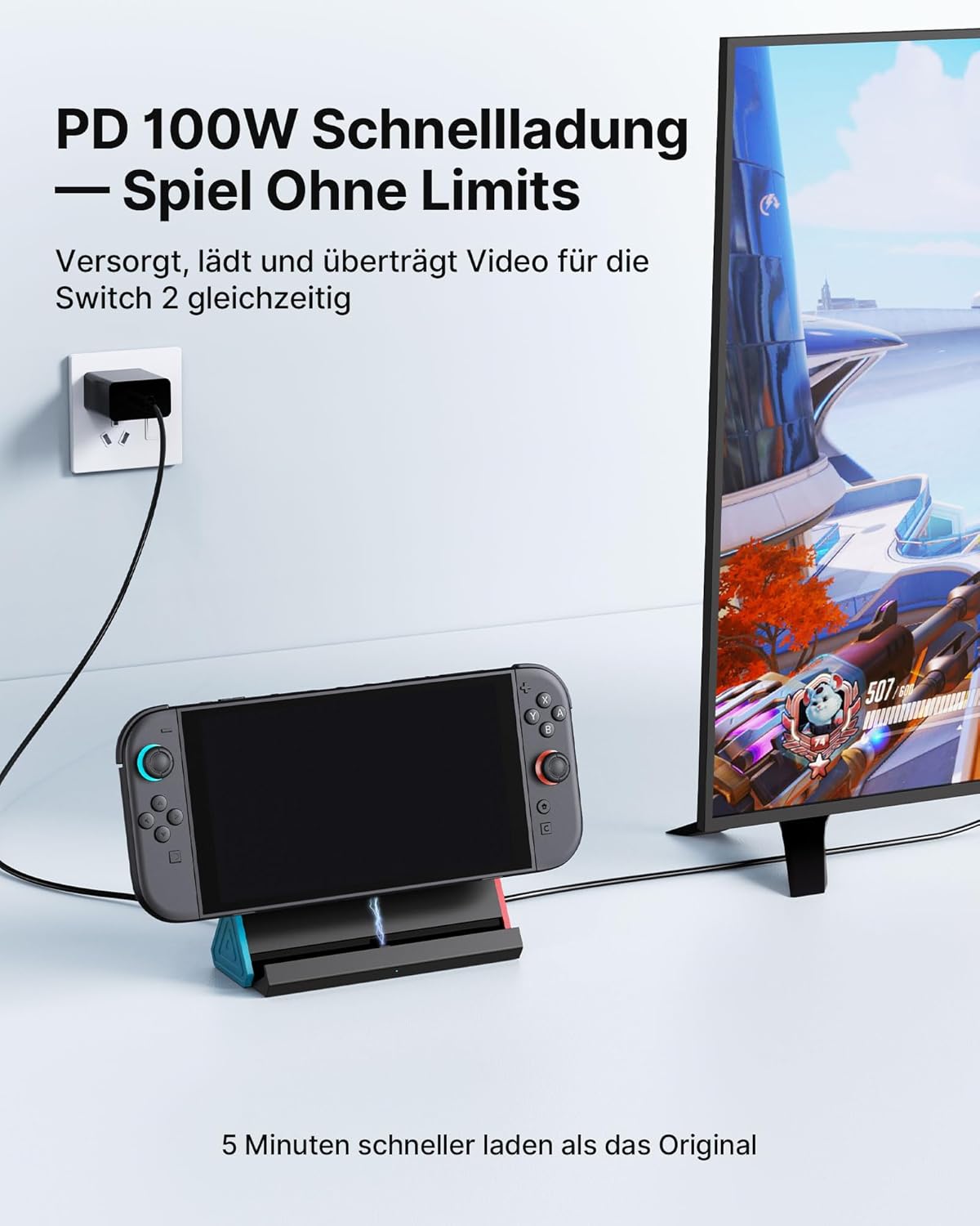 Detalle de Antank Switch 2 Dock – Kompatibel ausschließlich mit Nintendo Switch 2 (2025)