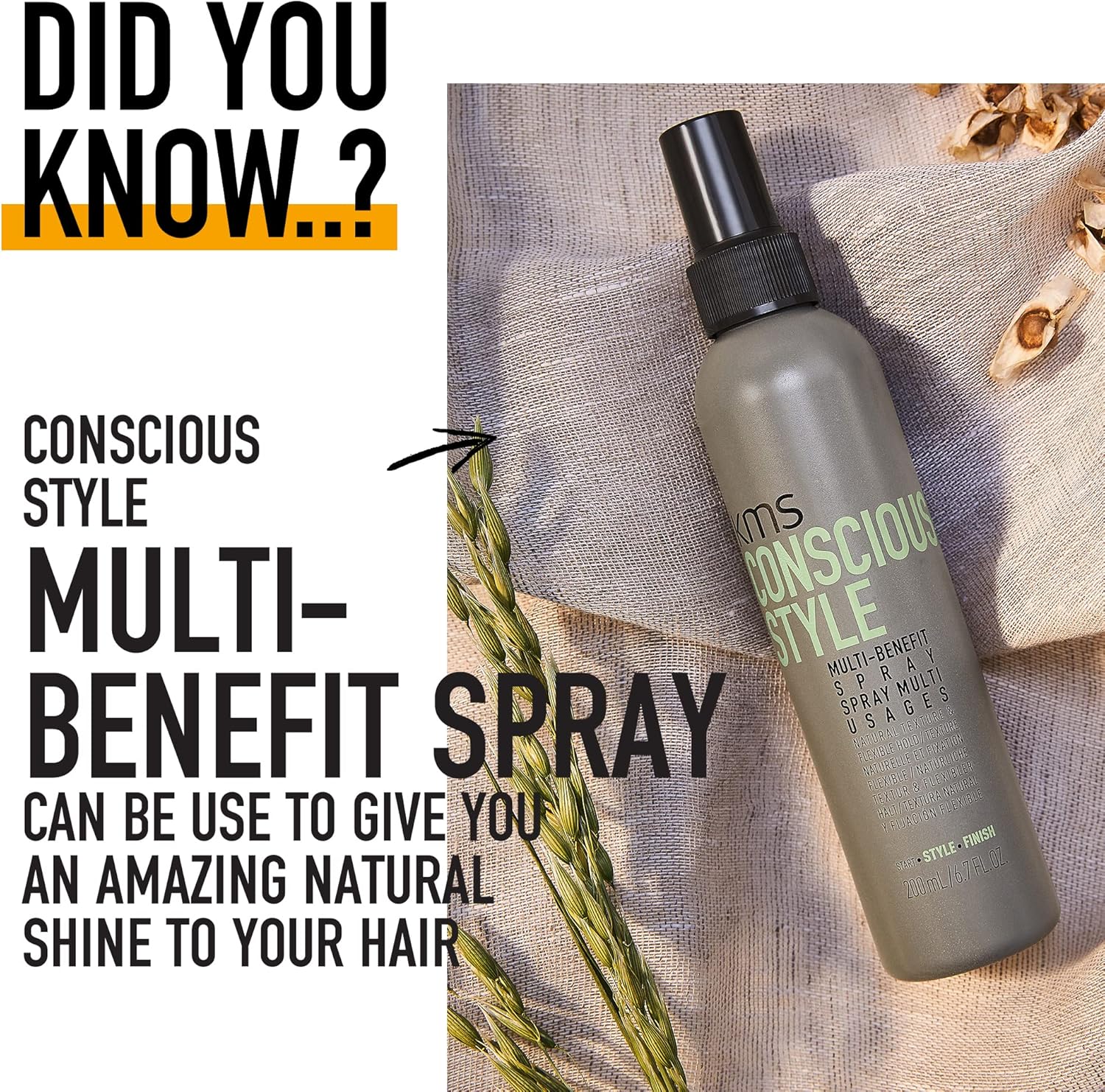 Thumbnail 3 de KMS Conscious Style Multi-Benefit Spray (200 ml) for All Hair Types