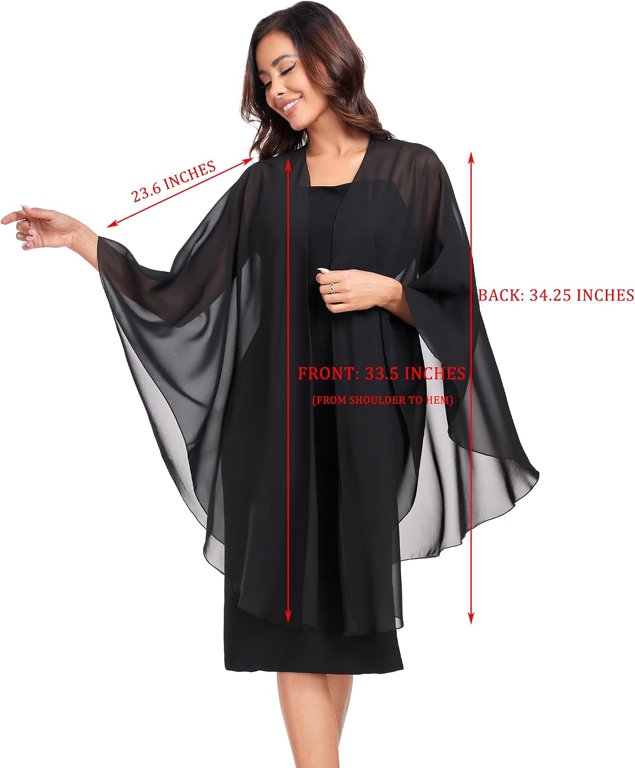 Detalle 2 de TONGFANTFL Chiffon Shawl Wrap