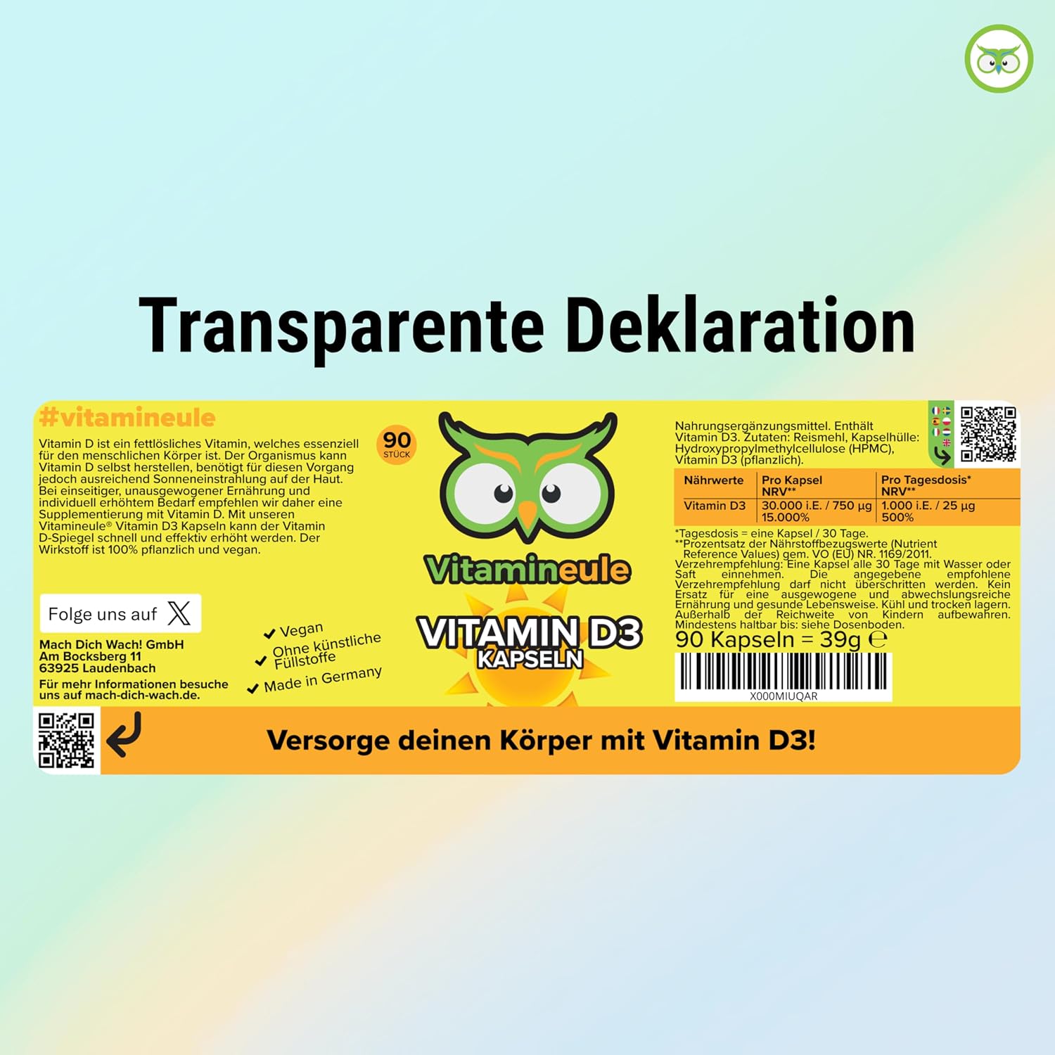 Thumbnail 5 de Vitamineule® Vitamin D3 Kapseln 30.000 i.E.