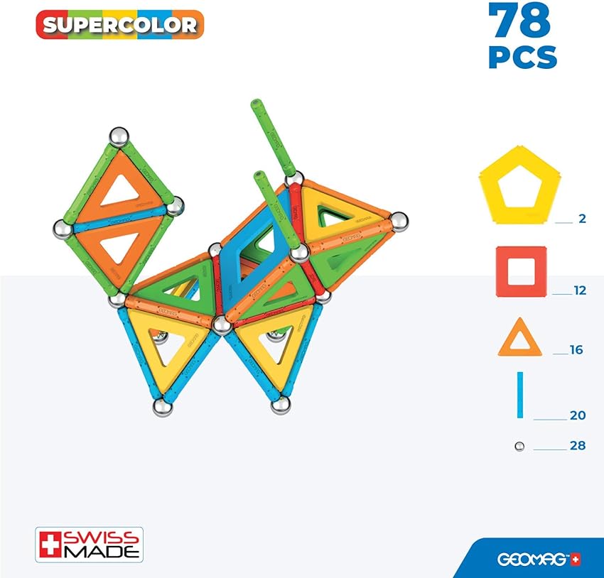 Thumbnail 4 de Geomag Supercolor: Juguete Magnético Verde de Bloques Reciclados 🟢