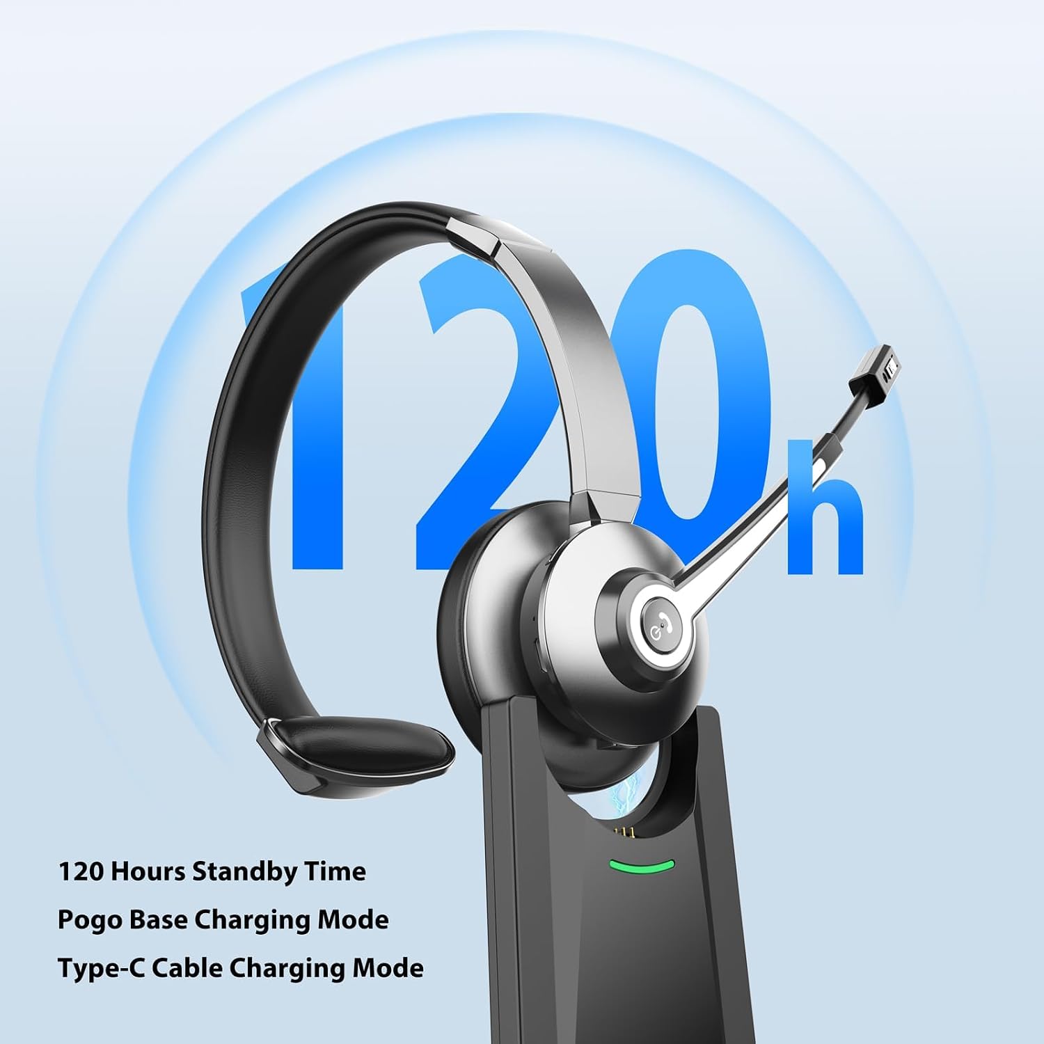 Detalle de Vonztek Wireless Headset with Microphone: A Practical Office Companion
