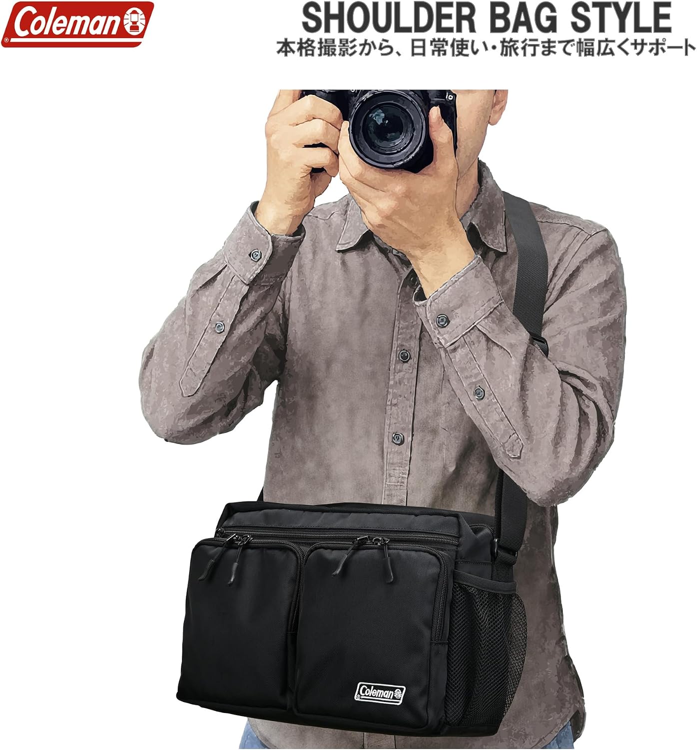 Thumbnail 6 de エツミ×Coleman カメラショルダーバッグ L 6L・540g、仕切り3枚付き