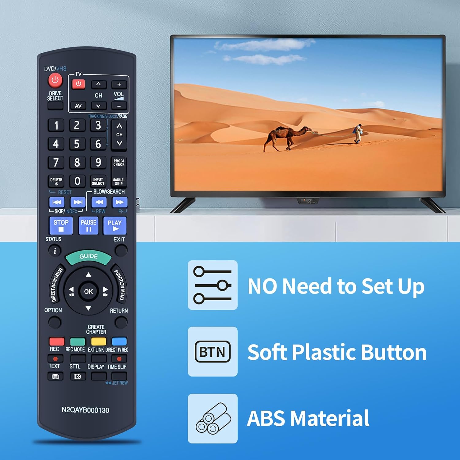 Thumbnail 2 de TCNOUMT N2QAYB000130 Replacement Remote for Panasonic DVD Recorder
