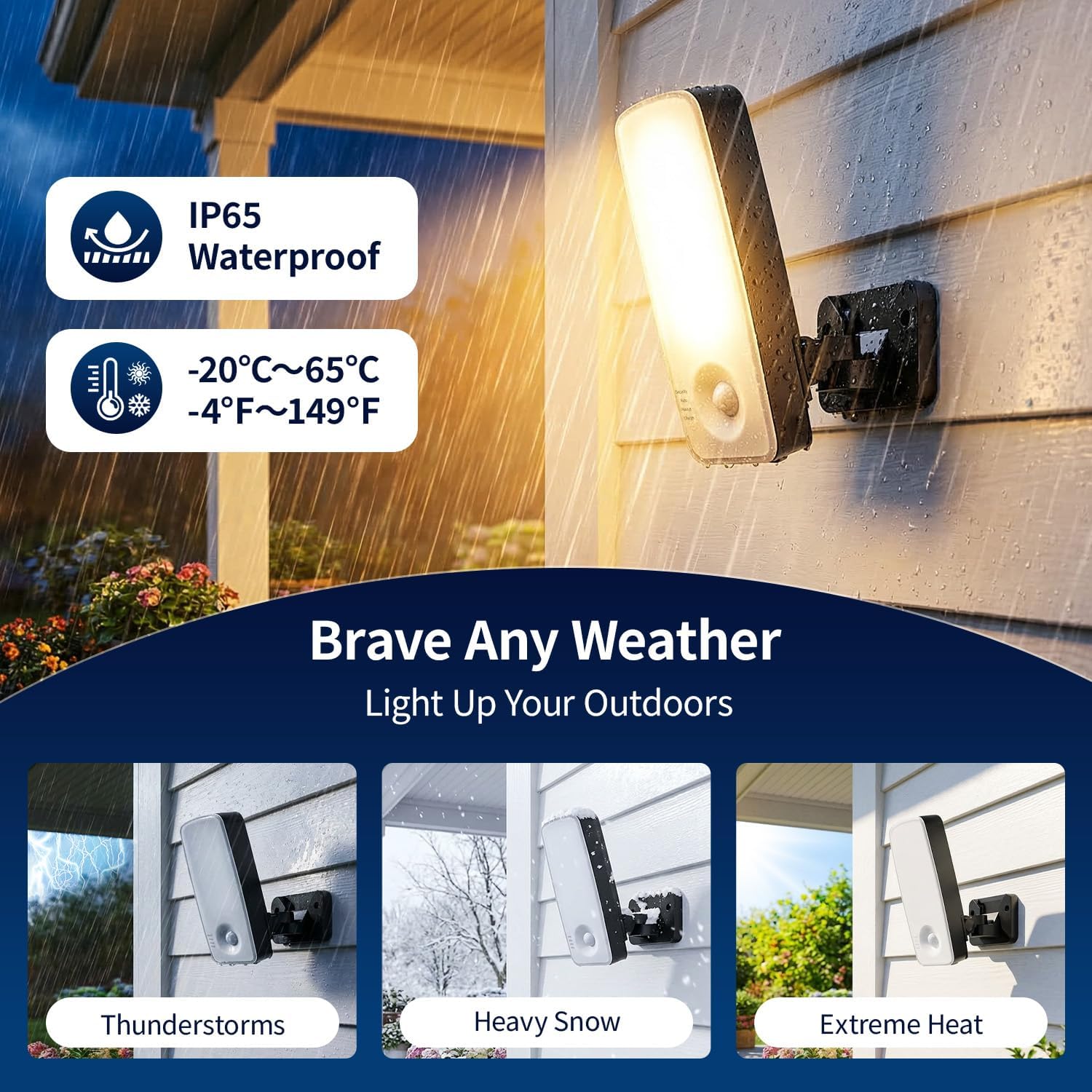 Thumbnail 5 de Tanbaby Motion Sensor Outdoor Lights 12000mAh (2-Pack): Battery-powered, weatherproof wall lights with remote