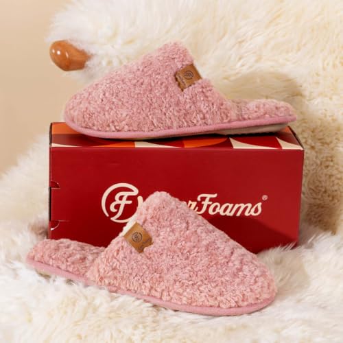 Thumbnail 6 de EverFoams Women's Fuzzy Slippers Memory Foam – Pink, UK 3-4