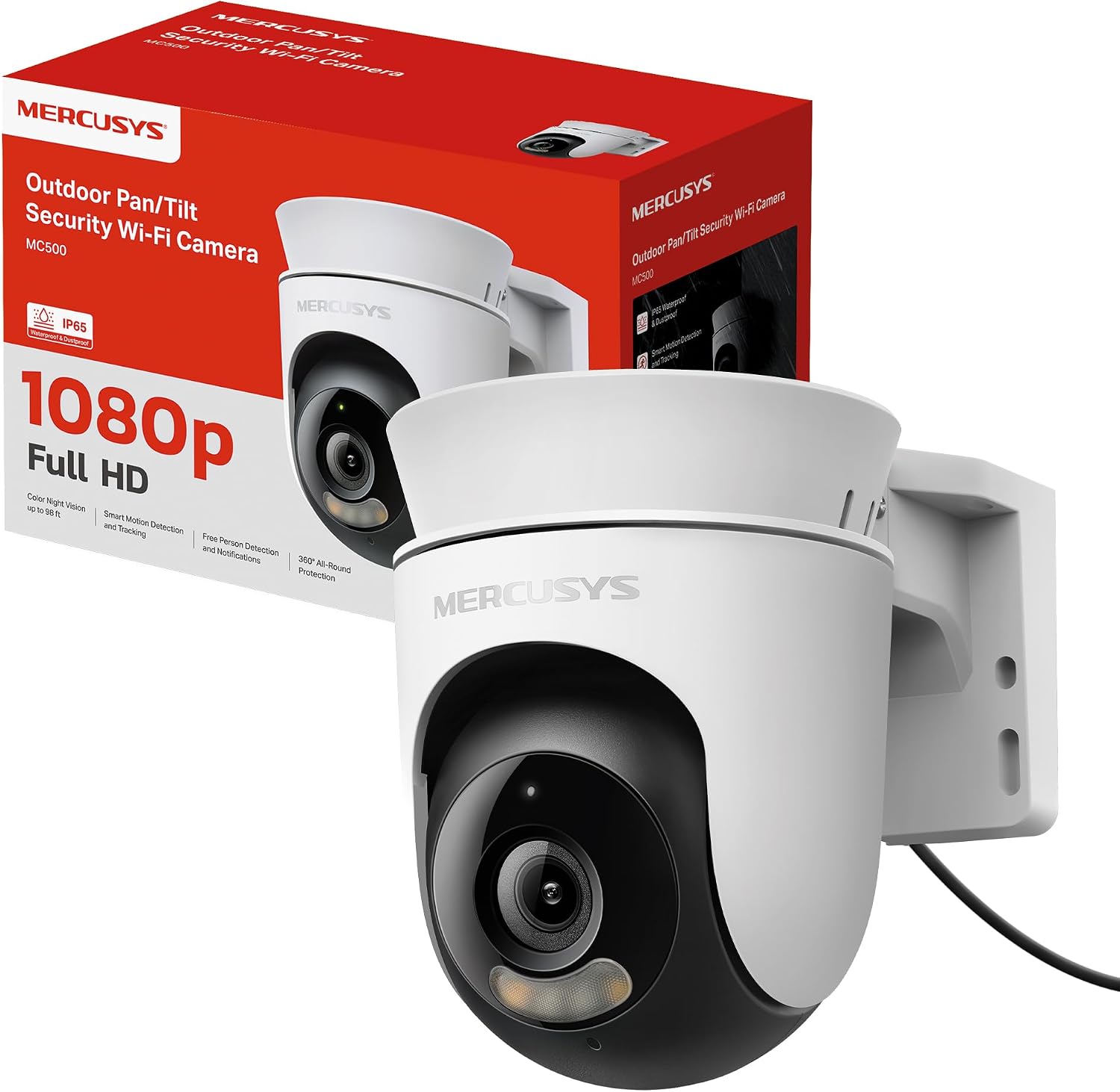 Detalle de MERCUSYS MC500 Telecamera WiFi per esterno 360° 512GB