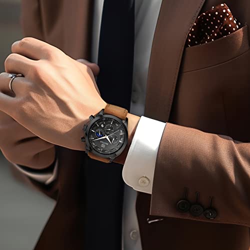 Detalle de Montre BY BENYAR homme chrono étanche cuir