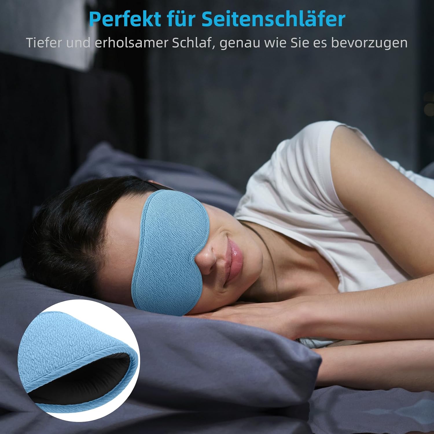 Detalle 2 de Schlafmaske Lichtblock 30 g Blau