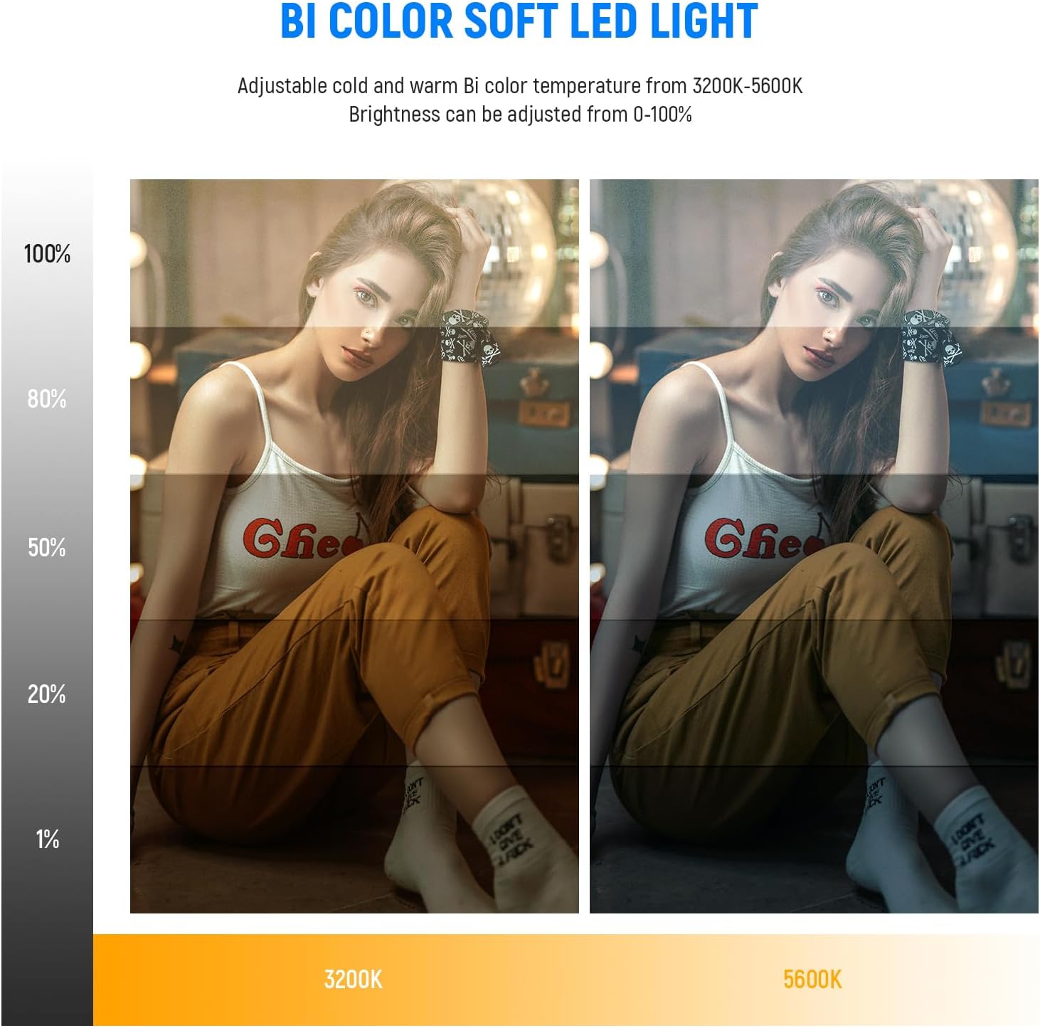 Thumbnail 1 de Neewer 13" LED Video Light Panel Kit (2 Pack) – Bi-Color, Dimmable, with Tripod Stands and 8000mAh Battery