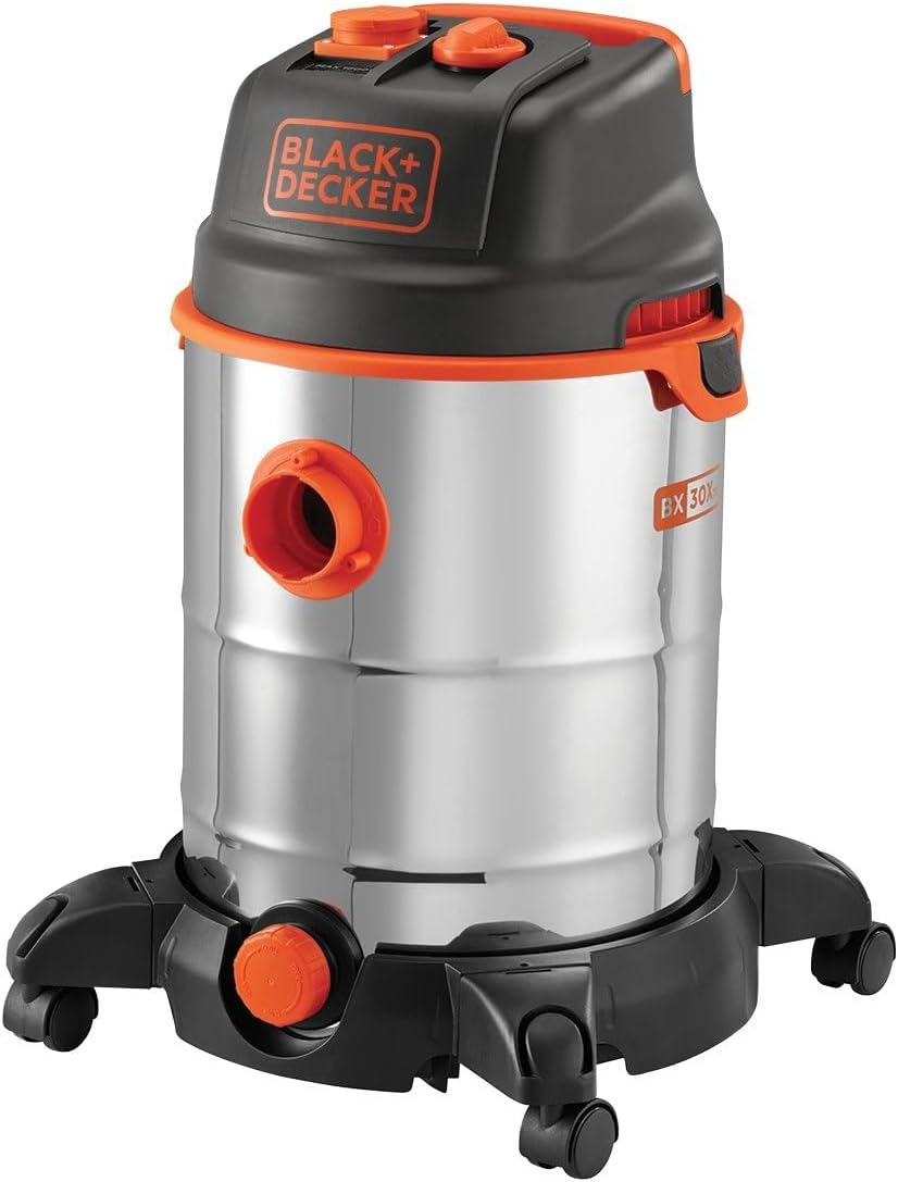 Detalle de BLACK+DECKER BXVC30XTDE Aspiratore Solidi e Liquidi 30 L con Presa Elettroutensili (1600 W, 30 L)