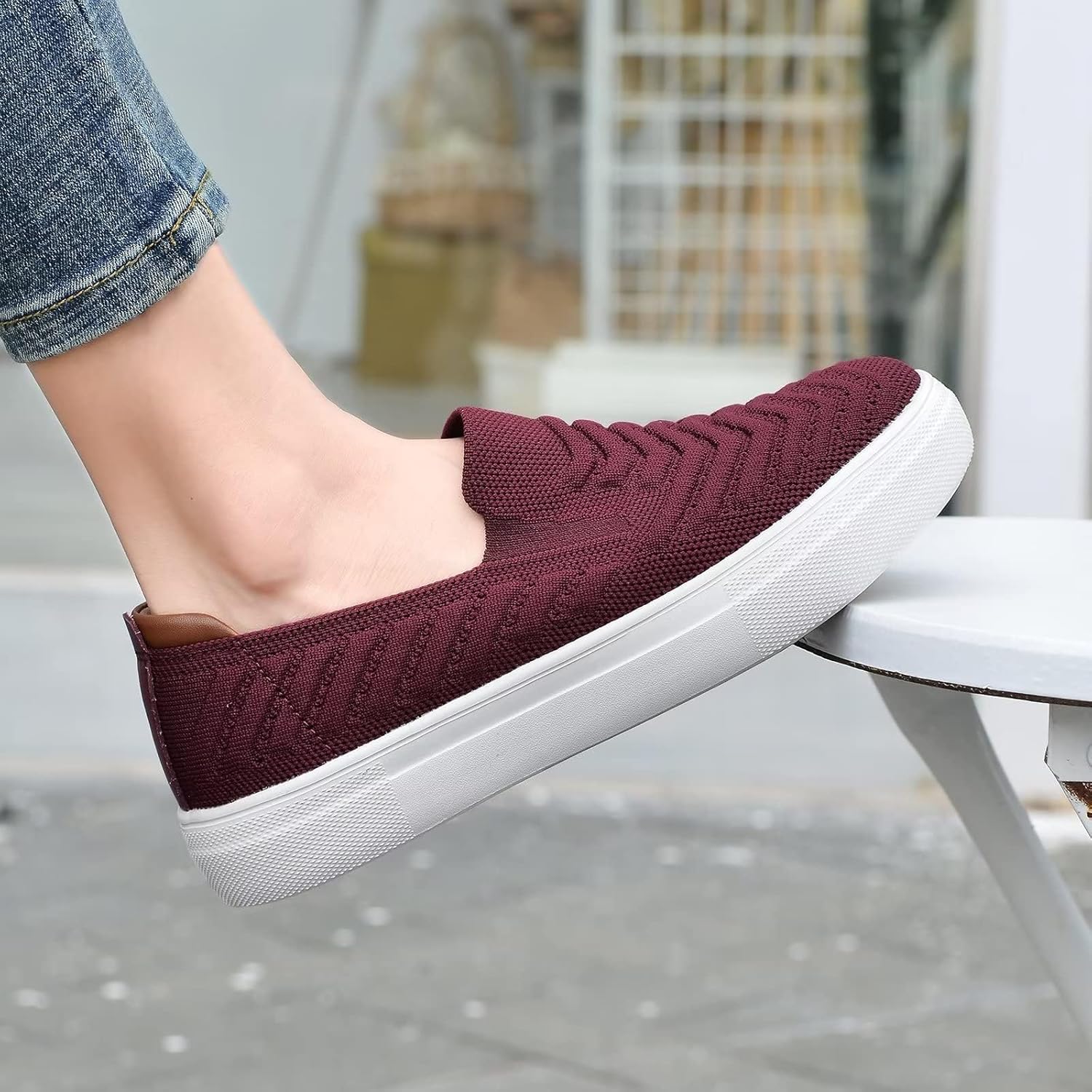 Thumbnail 1 de Konkhill Damen Slip-On Sneaker – atmungsaktive Walking Flats für Alltag und Freizeit