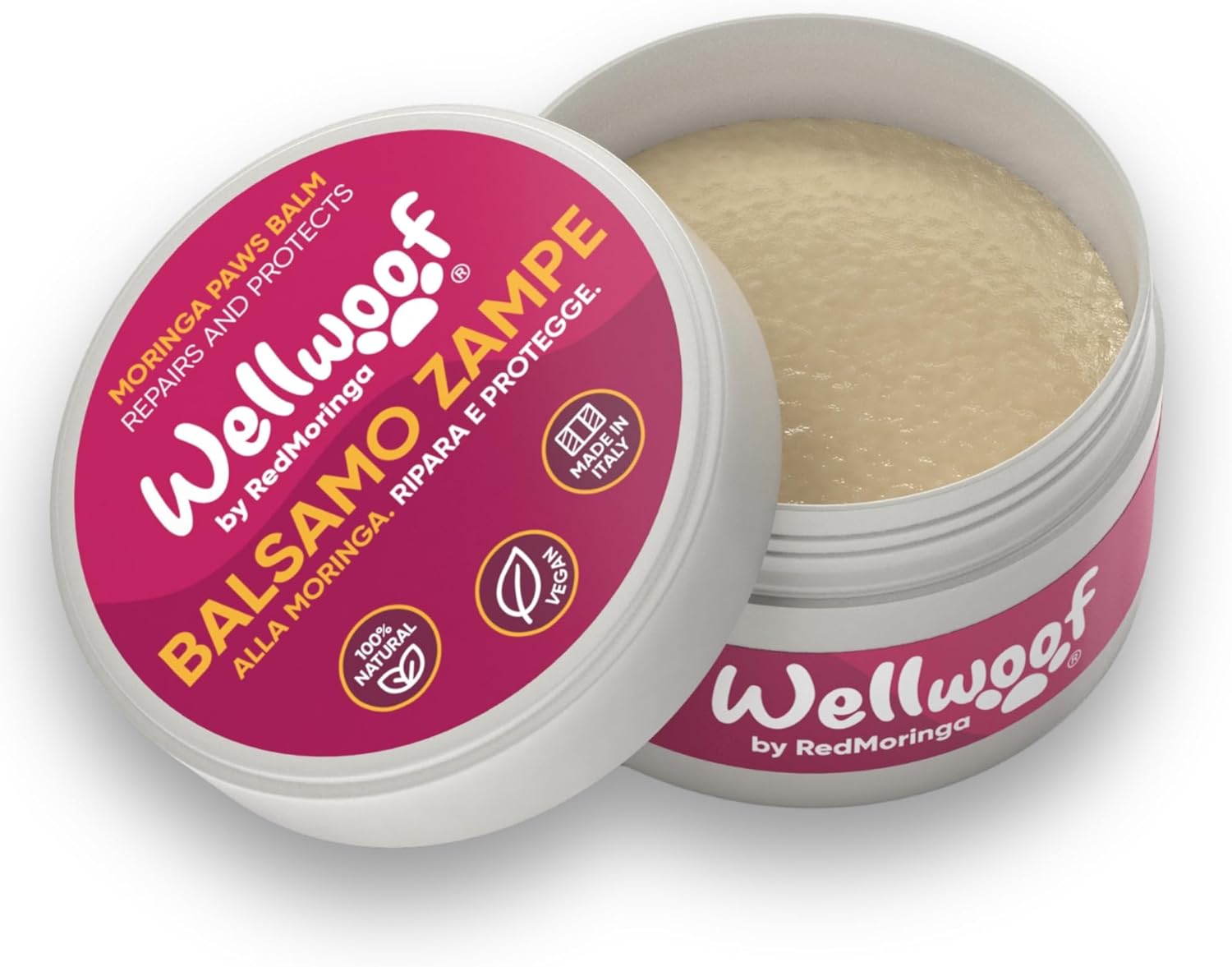 Crema Polpastrelli Cane per Inverno e Neve 70 ml – Oli di Moringa, Mandorla e Burro di Karité | Wellwoof
