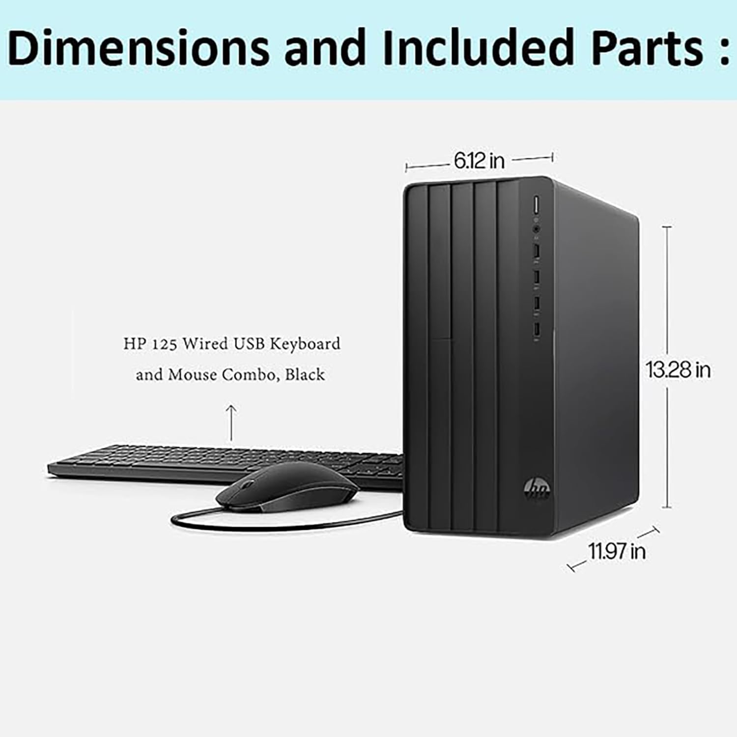 Detalle 1 de HP Desktop Tower PC Intel Core i3-13100
