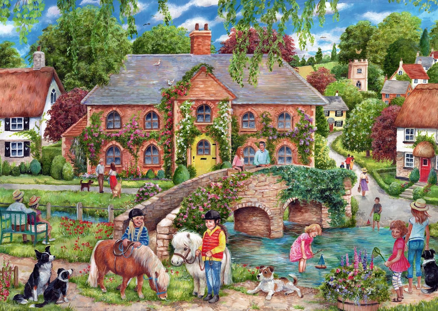 Detalle de Ravensburger Village Life 1000 Piece Jigsaw Puzzle (Age 12+), 70 x 50cm completed