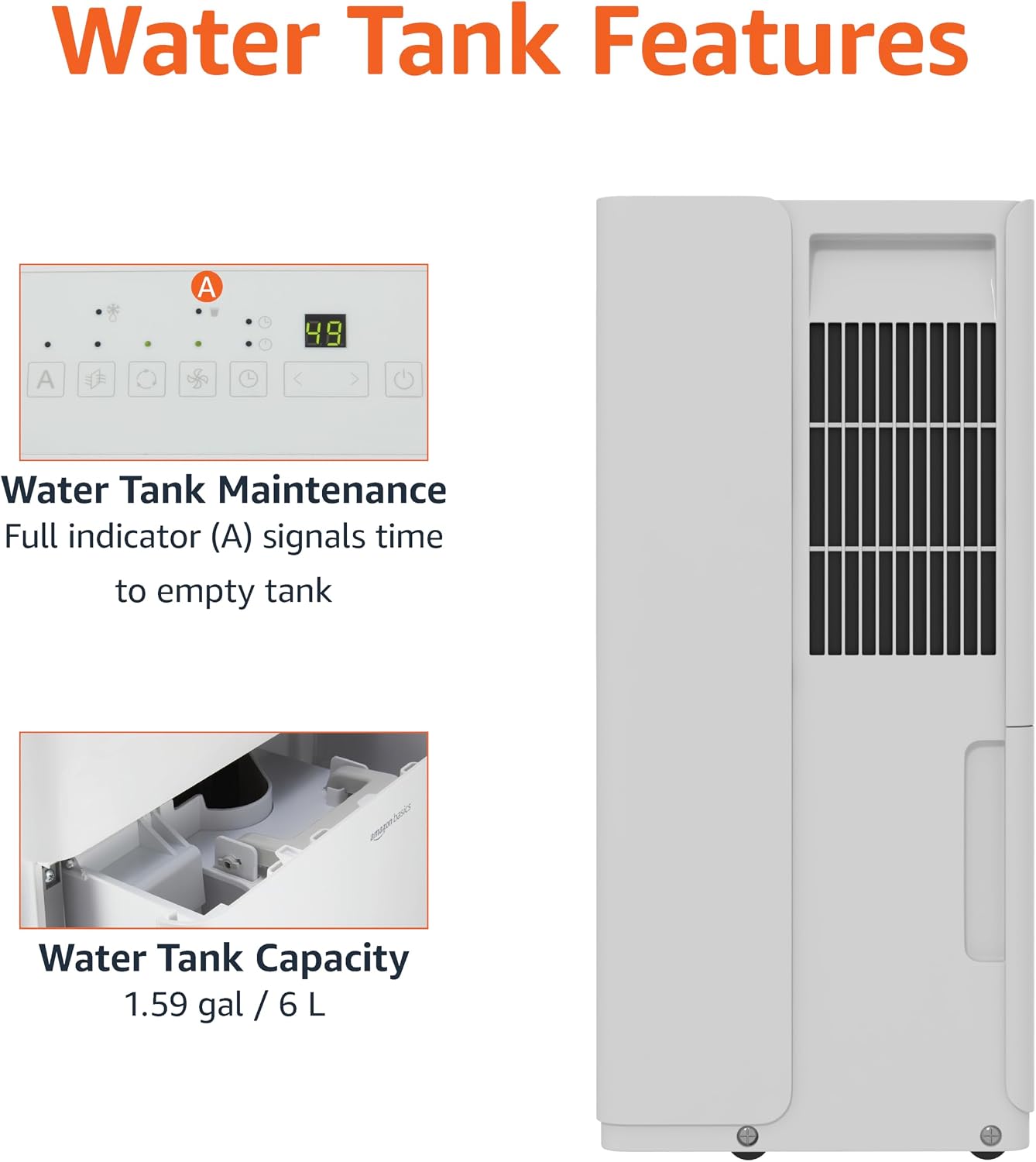 Detalle de Amazon Basics Dehumidifier, 50-pint