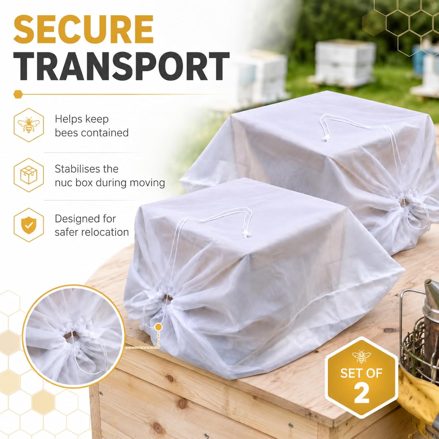 Detalle de EYOBE Bee Transport Bags 35.4 × 26.7 Inch