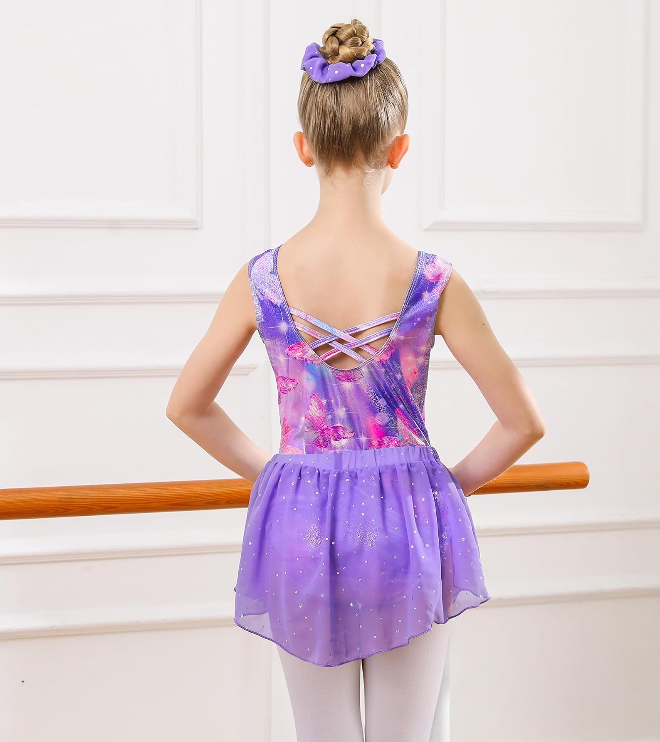 Detalle de Idgreatim Girls' Gymnastics Leotard, 95% Polyester