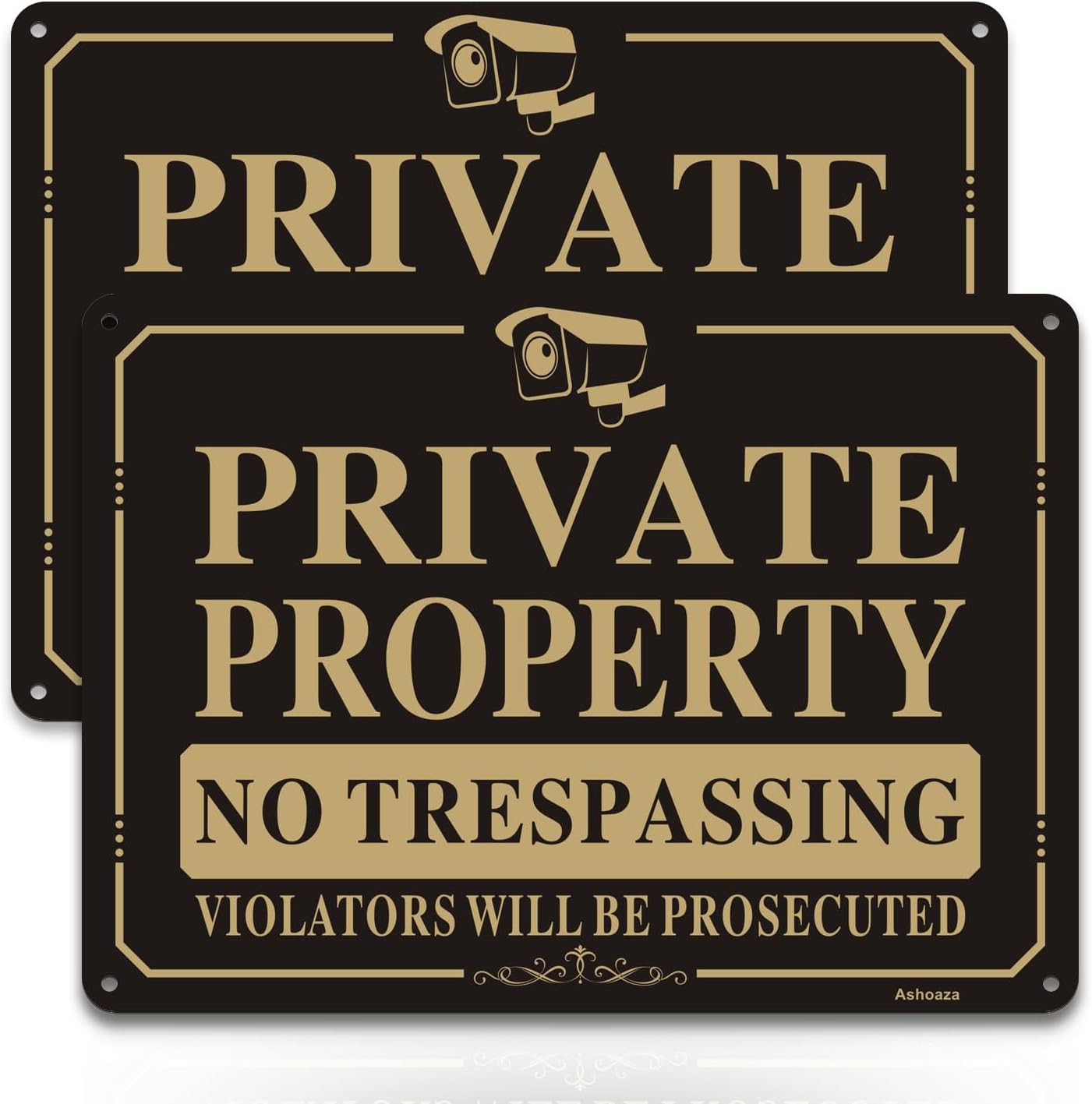 Detalle de Ashoaza No Trespassing Signs, 10 x 7 Inch