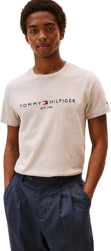 Detalle de Tommy Hilfiger Camiseta Slim Fit S Beige