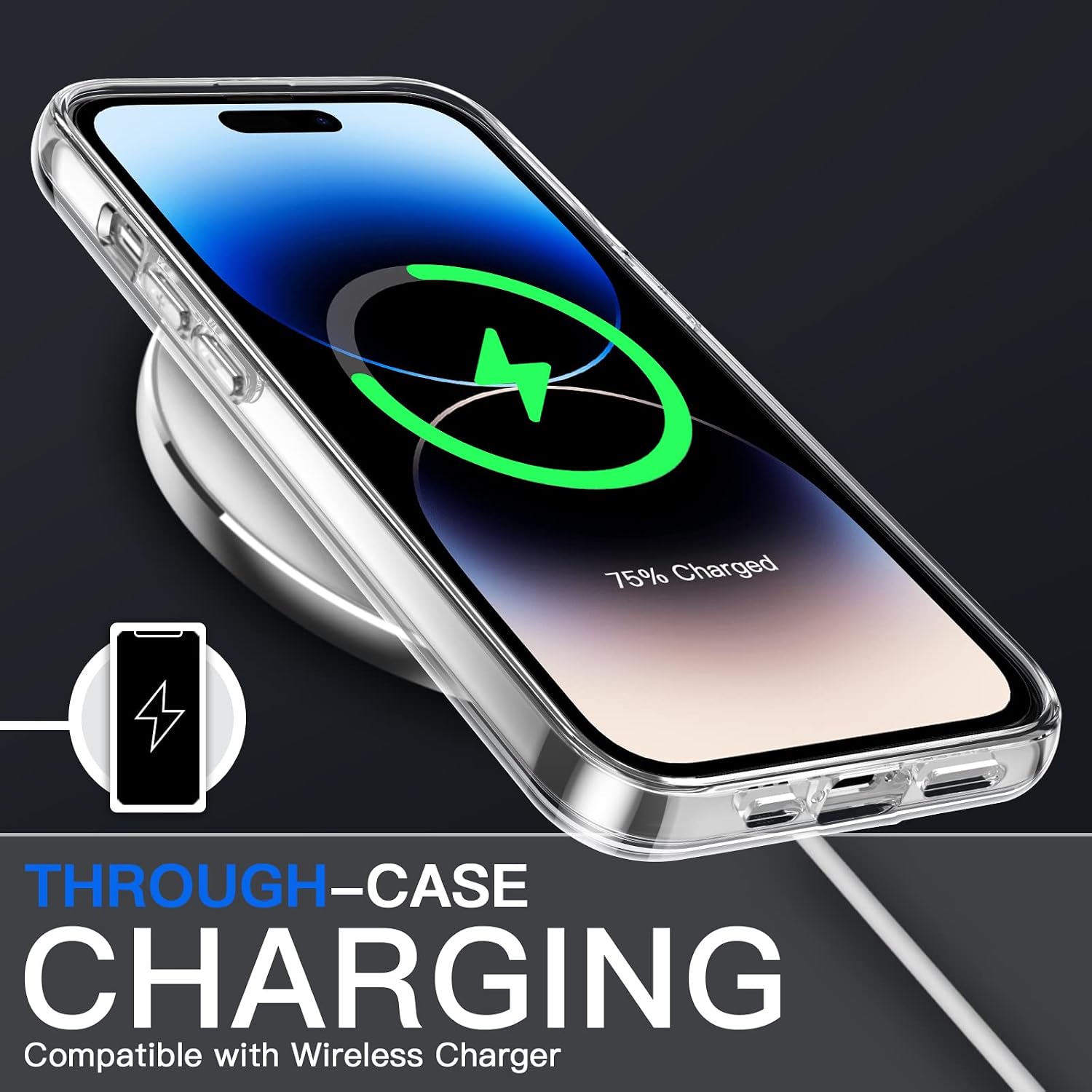 Detalle 2 de JETech Case for iPhone 14 Pro 6.1-inch clear bumper