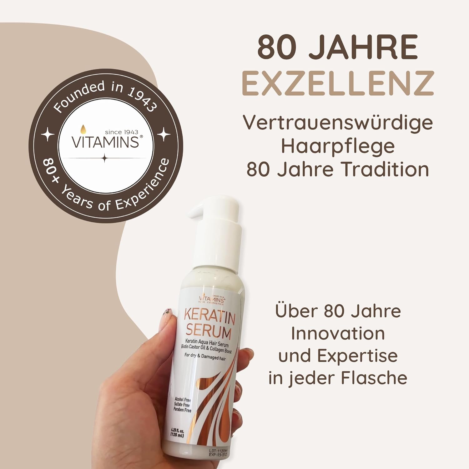 Detalle de Vitamins Haar Serum Keratin 50 ml