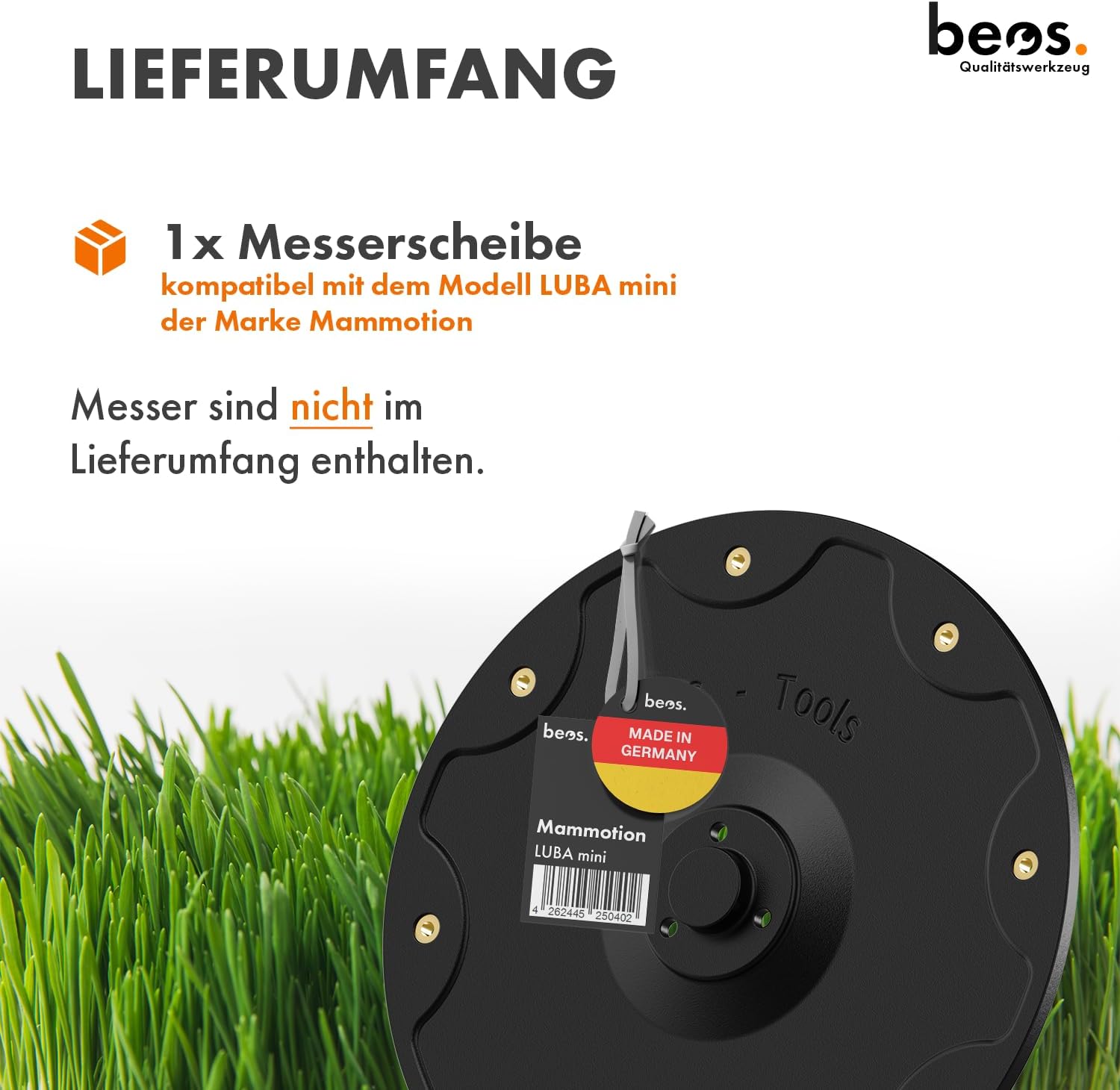 Thumbnail 2 de BEOS Premium Mähroboter Tuning Messerscheiben – 8× Klingen, Ø 172 mm, kompatibel mit Mammotion LUBA mini
