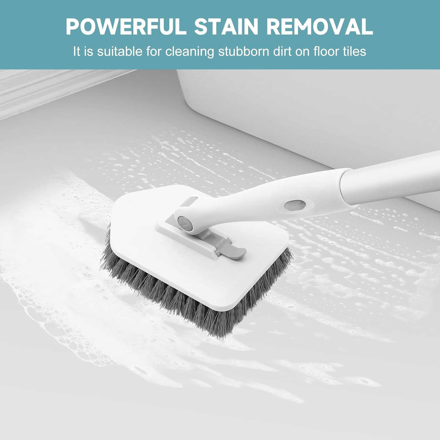 Thumbnail 4 de nacena Shower Scrubber with Long Handle, 3-in-1 Tile & Tub Scrubber Brush (Adjustable, Detachable Heads)