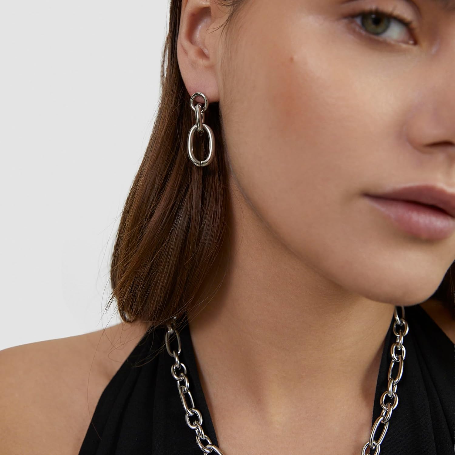 Detalle 2 de Tamaris Edelstahl-Chunky Ohrringe für Damen, 3,3 cm – wasserfest, eleganter Look