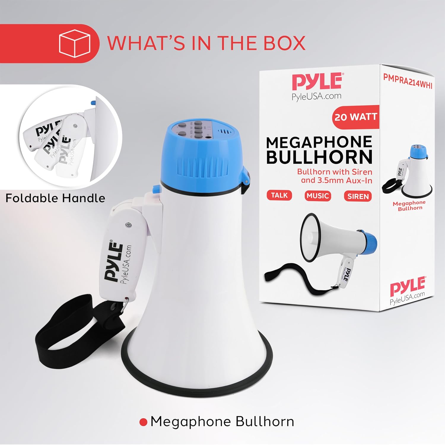 Thumbnail 6 de Pyle Megaphone 20W Bullhorn