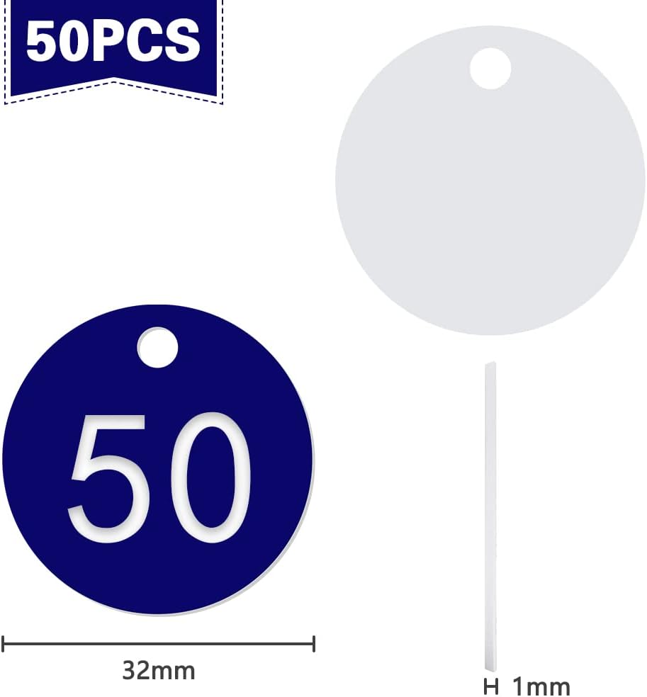 Detalle 2 de OFFCUP Portachiavi Numerati 1-50 blu