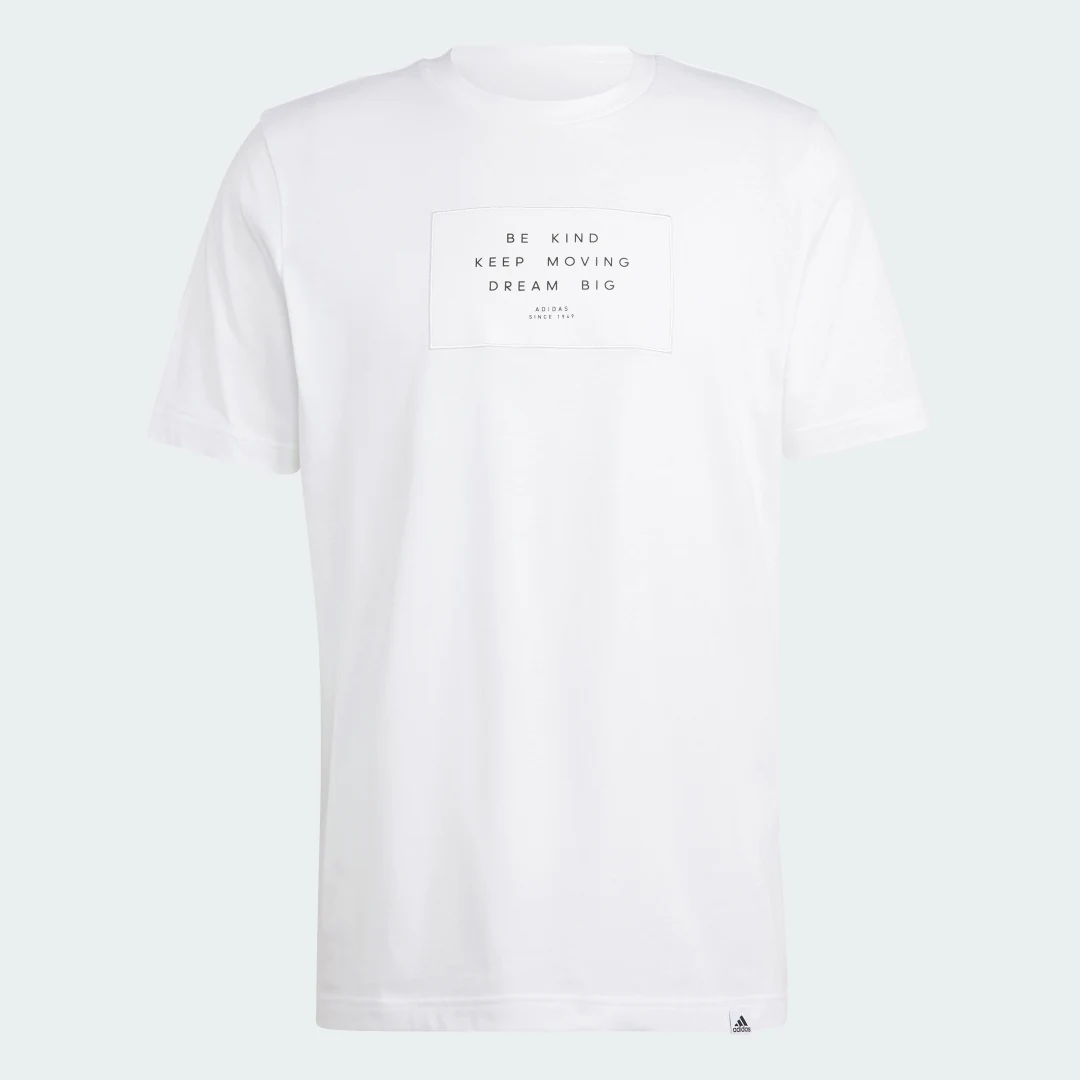 Detalle de Adidas Sportswear Lounge T-Shirt – Camiseta blanca para uso diario, cómoda y versátil