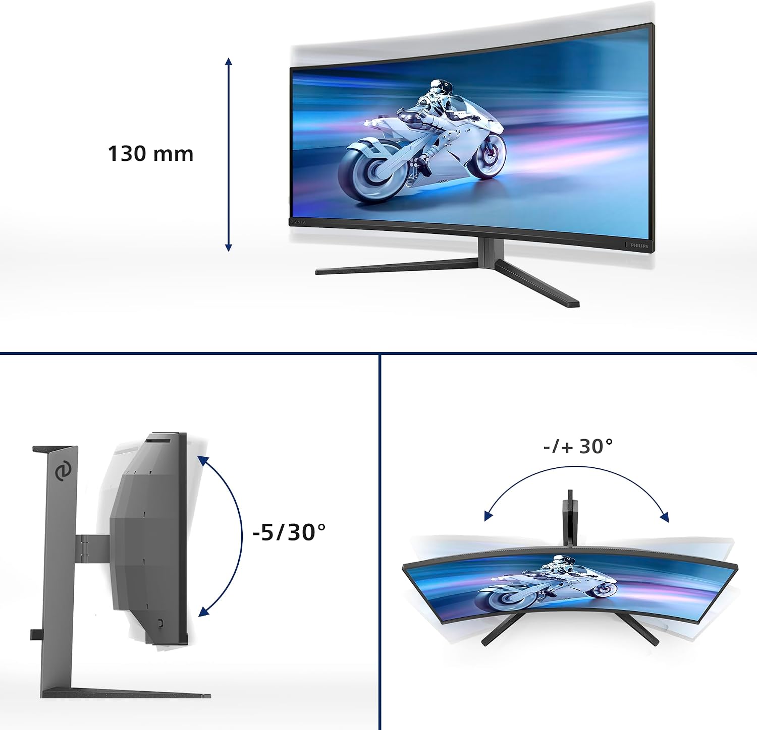 Thumbnail 3 de Philips 34M2C6500AM 34 inch QD-OLED monitor