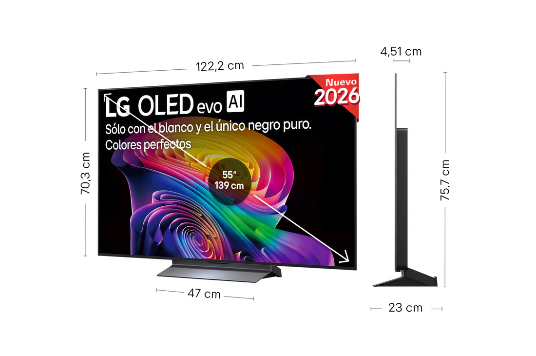 Detalle 2 de LG OLED evo AI C6 55" (OLED55C6ELB) — TV OLED 4K 2026 con IA Copilot y gaming