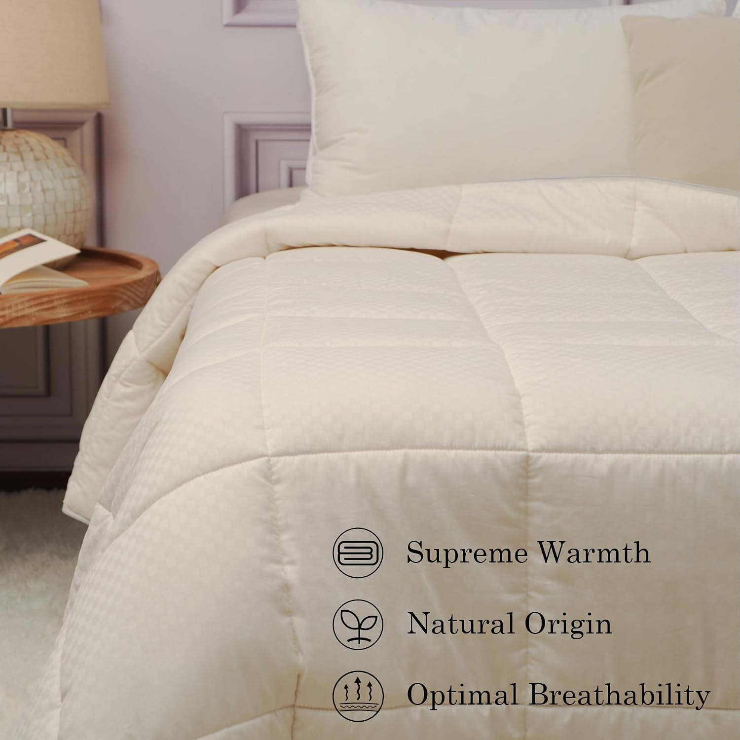 Detalle de CUDDLE DREAMS Wool Comforter, Queen