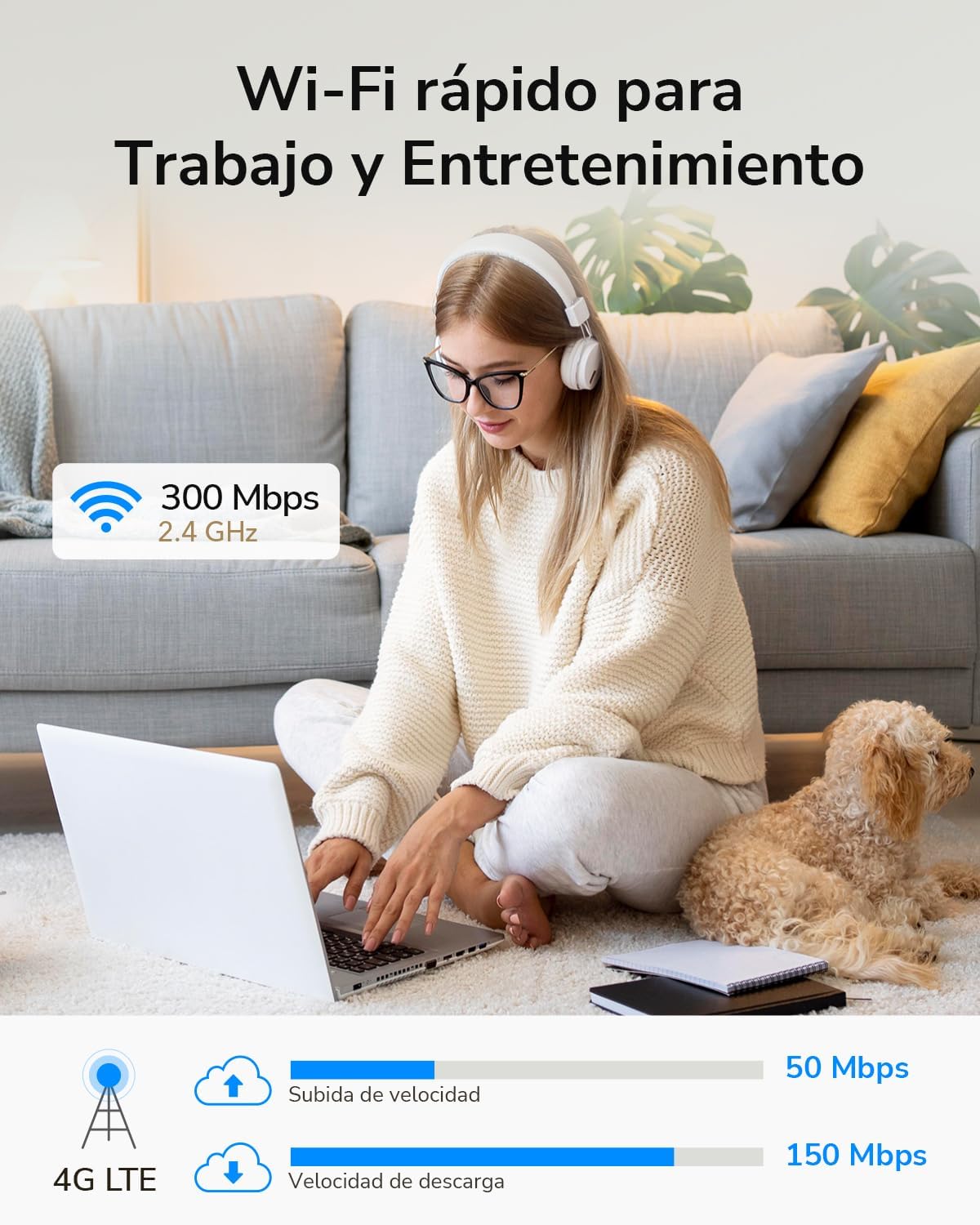 Detalle 1 de Cudy LT300 Router 4G SIM LTE WiFi 300Mbps