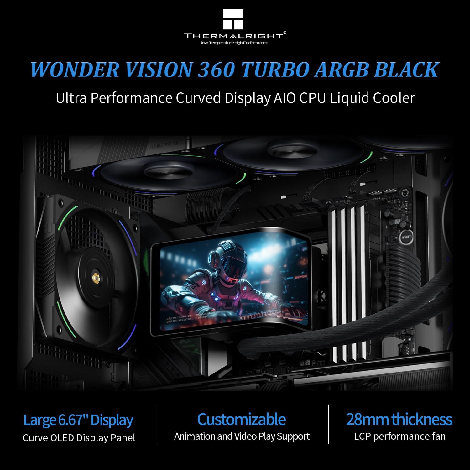 Detalle 2 de Thermalright Wonder Vision 360 Turbo 6.67in CPU cooler