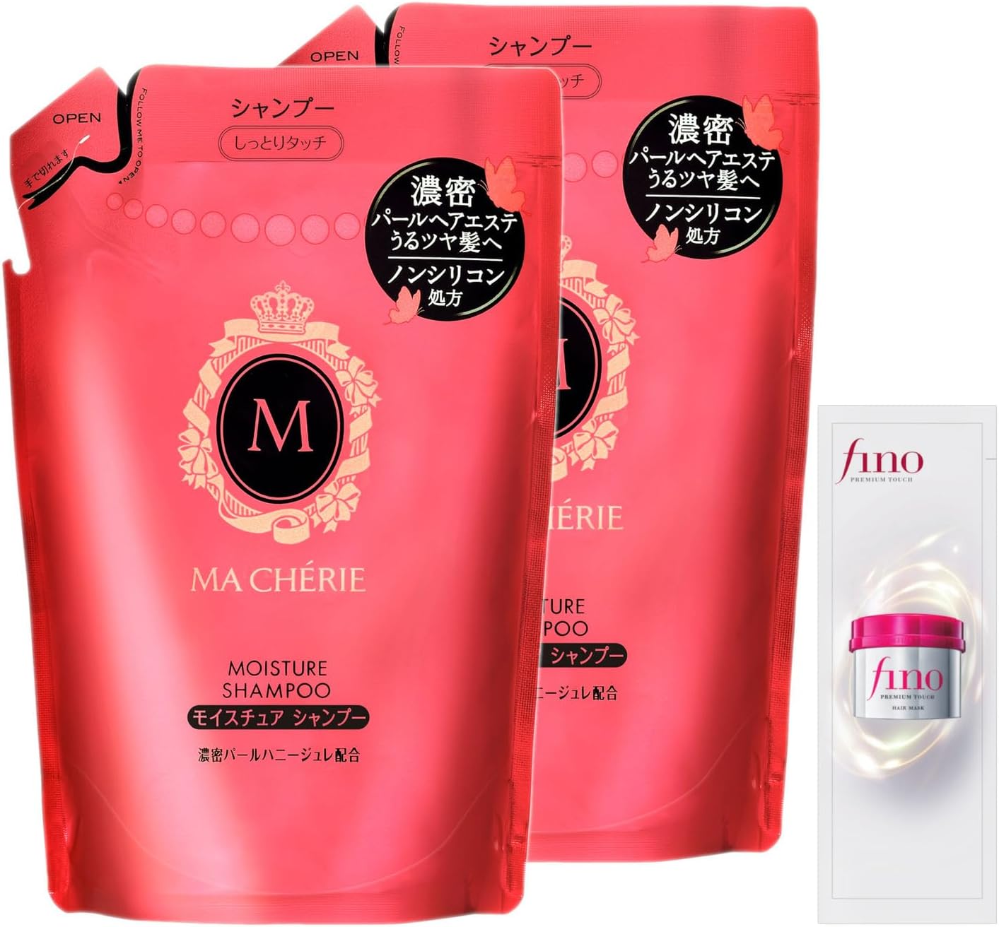 Detalle de マシェリ モイスチュア シャンプー EX 詰め替え 380mL×2個セット、ノンシリコン・しっとり仕上げ