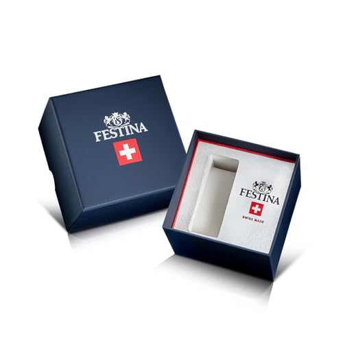 Detalle de Festina Swiss Made Montre Homme Analogique en Acier Inoxydable 316L Argenté