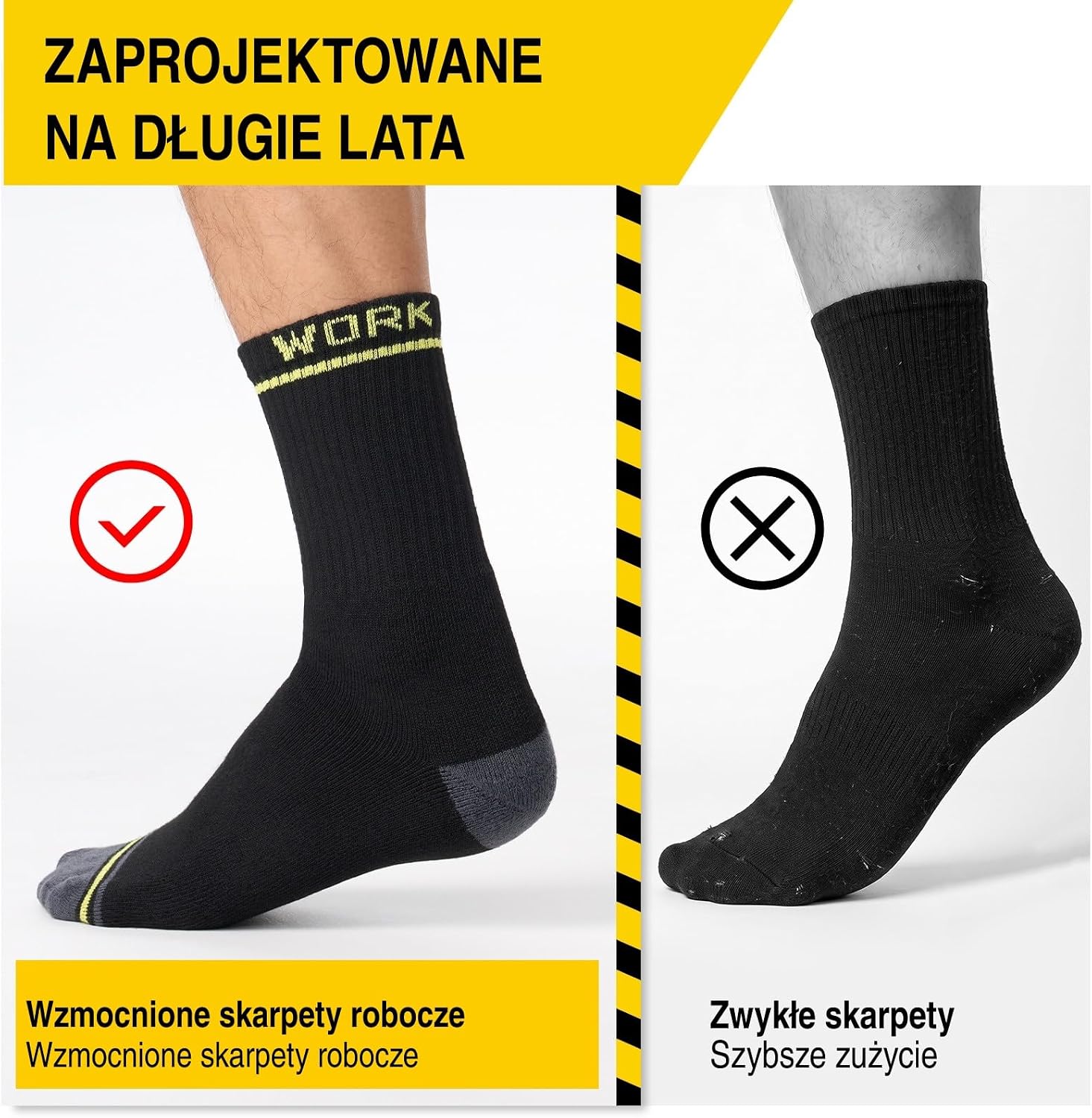 Detalle 2 de SukModen skarpety robocze męskie, 10 par, z wyściełaną podeszwą