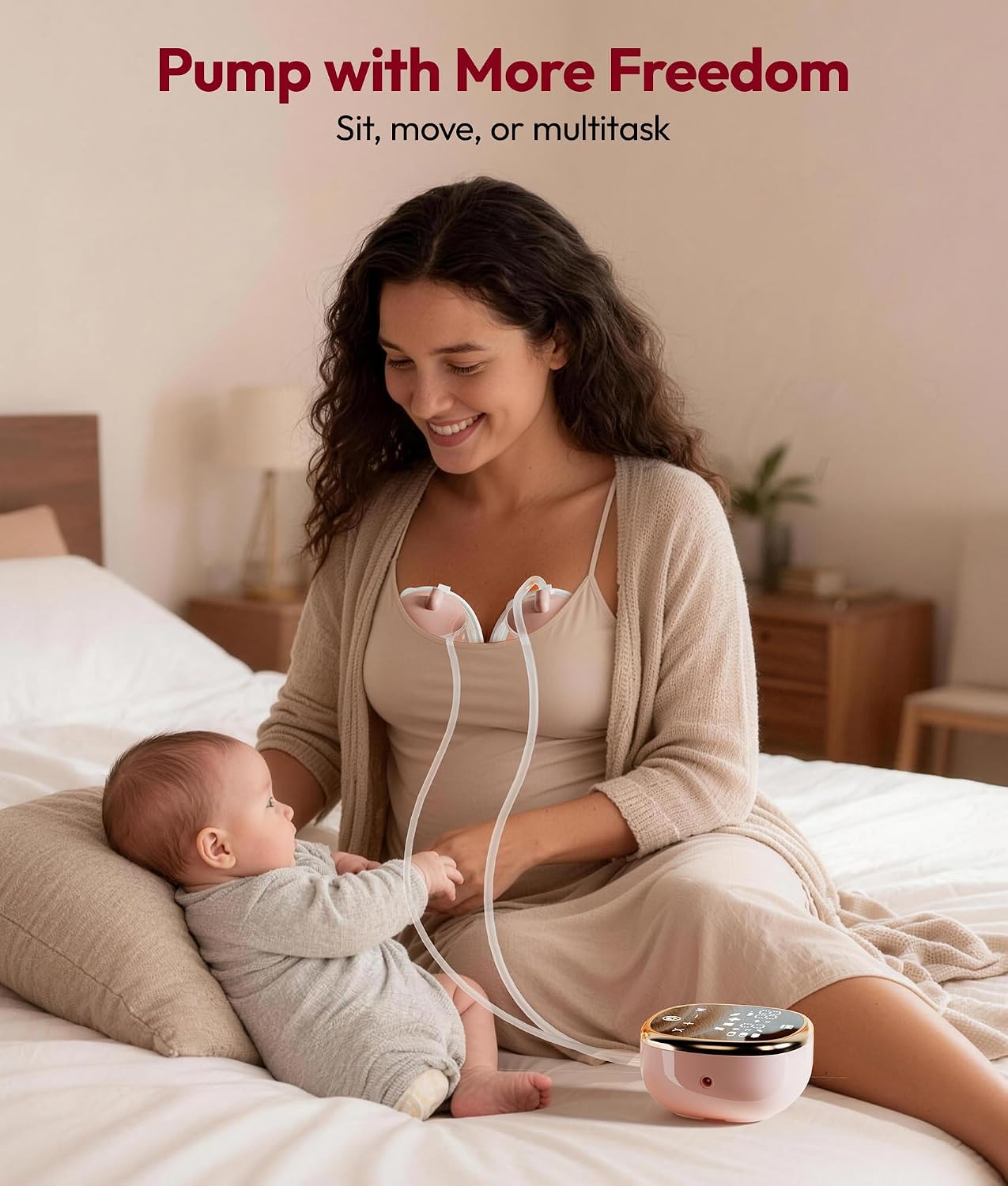 Detalle 2 de NCVI AM8782-2-US Wearable Breast Pump, Hands-Free In-Bra Electric Pump