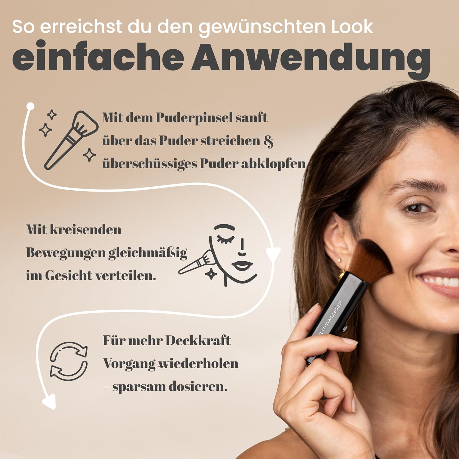 Thumbnail 6 de EGYPT-WONDER Compact Single Matt Puder – Mineralpuder für einen ebenmäßigen, matten Teint (10 g)