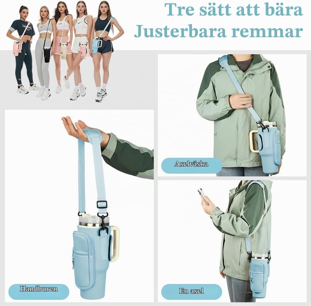 Detalle 2 de AYESY flaskhållare för Stanley Quencher 1,2 liter med justerbar rem